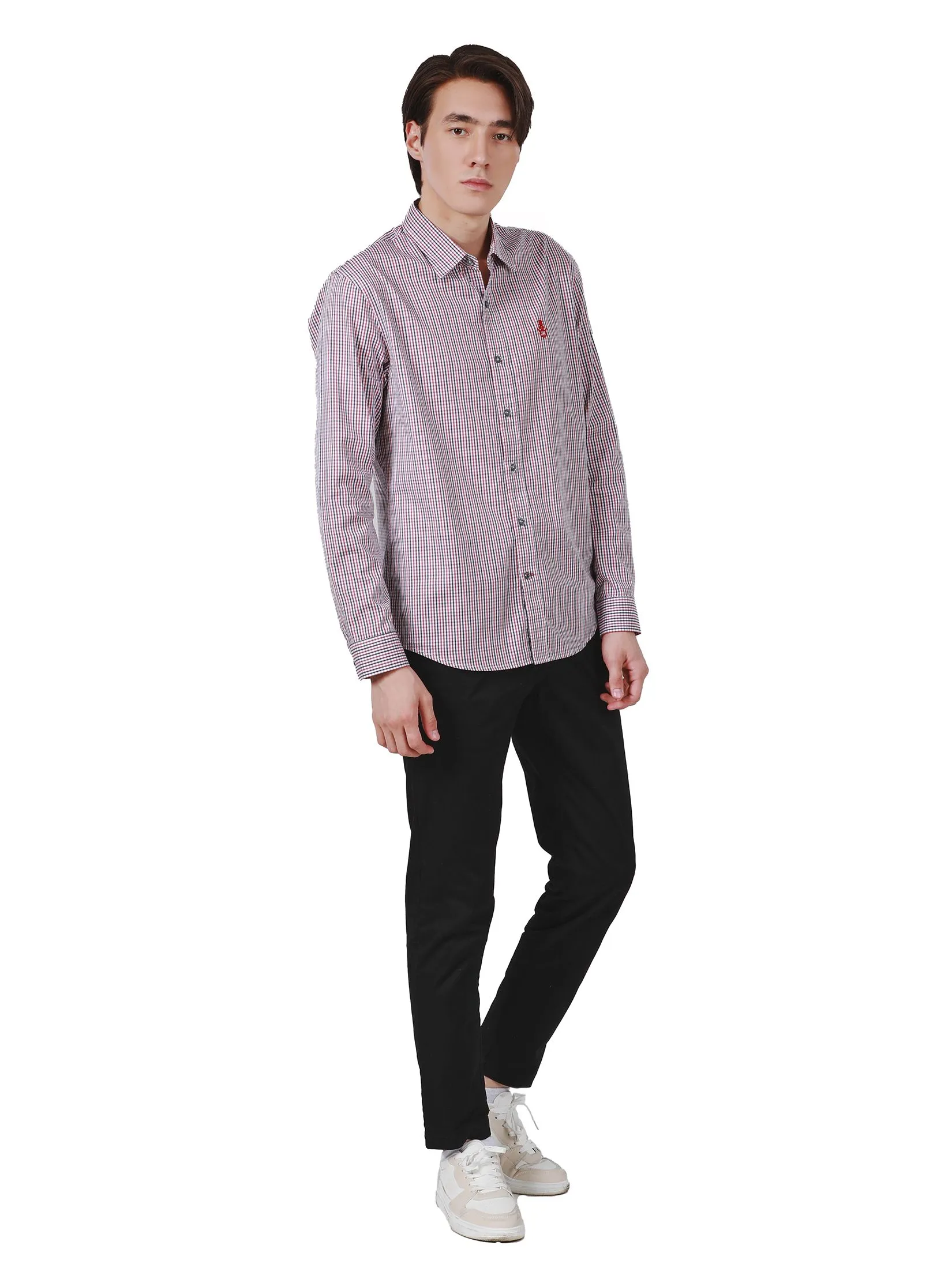 JOHN HENRY Men's Long Sleeves Shirts (Slim Fit) MERRY CHRISTMAS Red JOHN HENRY Men's Long Sleeves Shirts (Slim Fit) MERRY CHRISTMAS Red