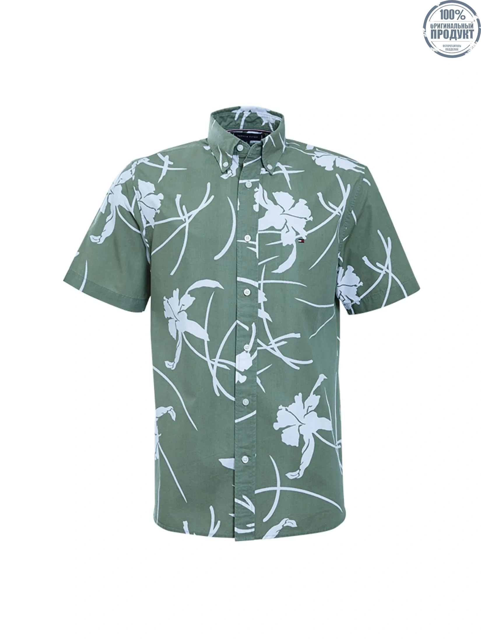 TOMMY HILFIGER MEN SHIRT GREEN TOMMY HILFIGER MEN SHIRT GREEN