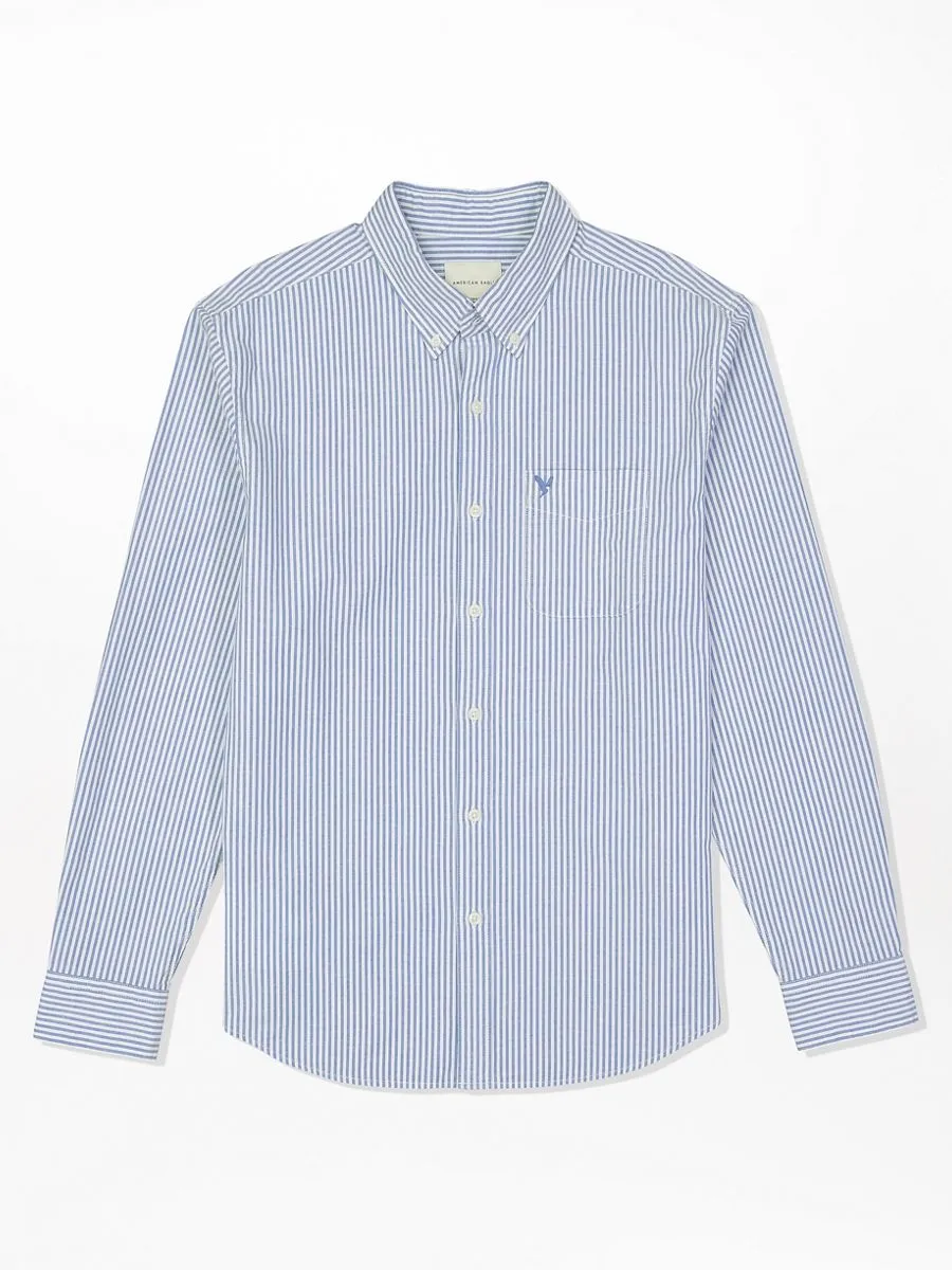 American Eagle MEN 2104 INT CF BTD BENGAL STRIPE OXFORD W EAGLE 401 LIGHT BLUE American Eagle MEN 2104 INT CF BTD BENGAL STRIPE OXFORD W EAGLE 401 LIGHT BLUE