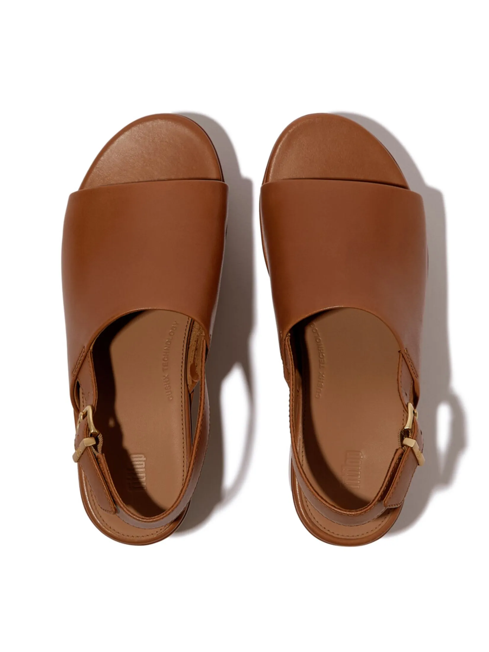 FitFlop™ WOMEN'S PLATFFORMS HEELED BACK-STRAP BROWN FitFlop™ WOMEN'S PLATFFORMS HEELED BACK-STRAP BROWN