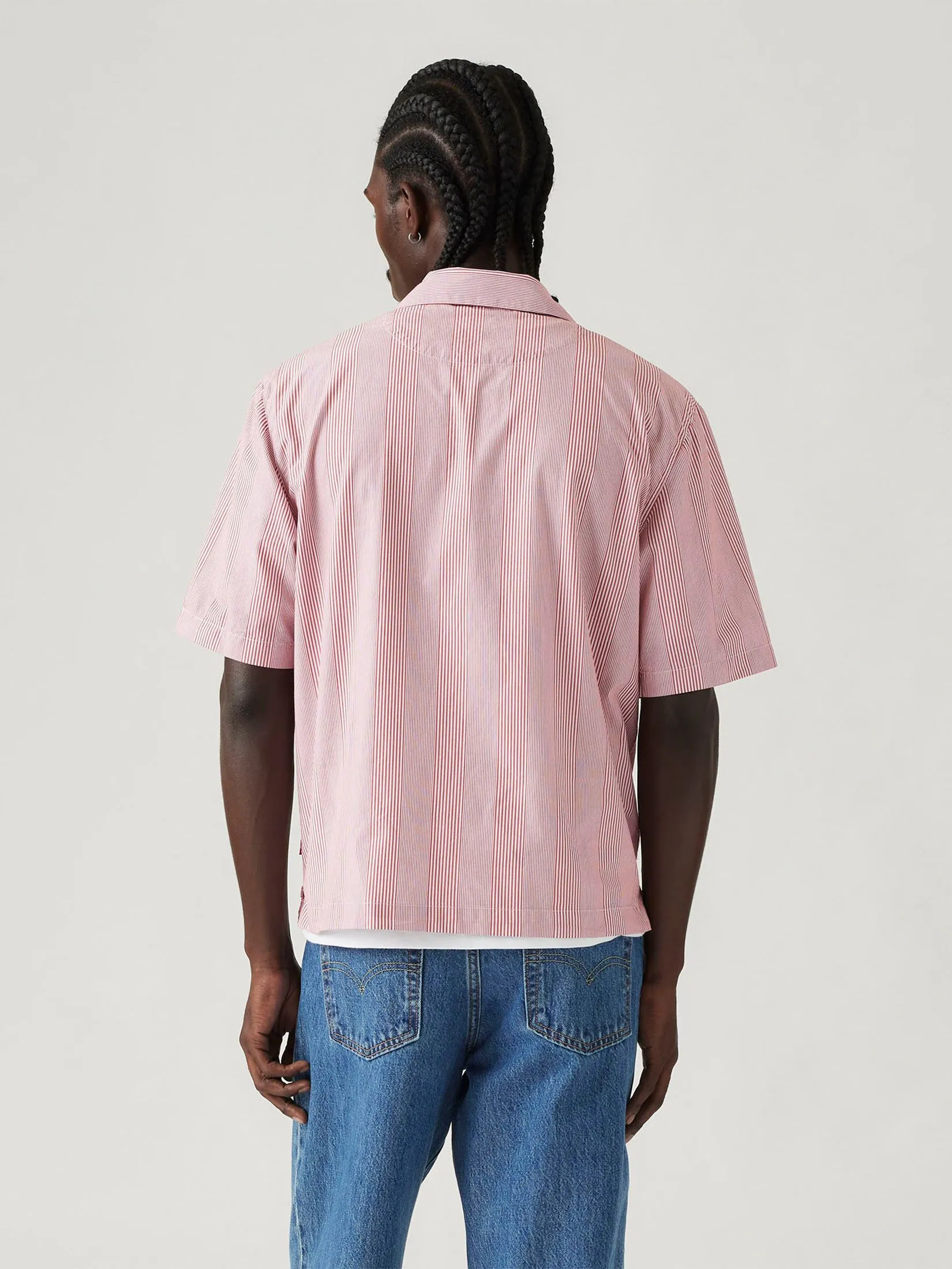 LEVI'S Men's Short-Sleeve Townes Boxy Shirt Red