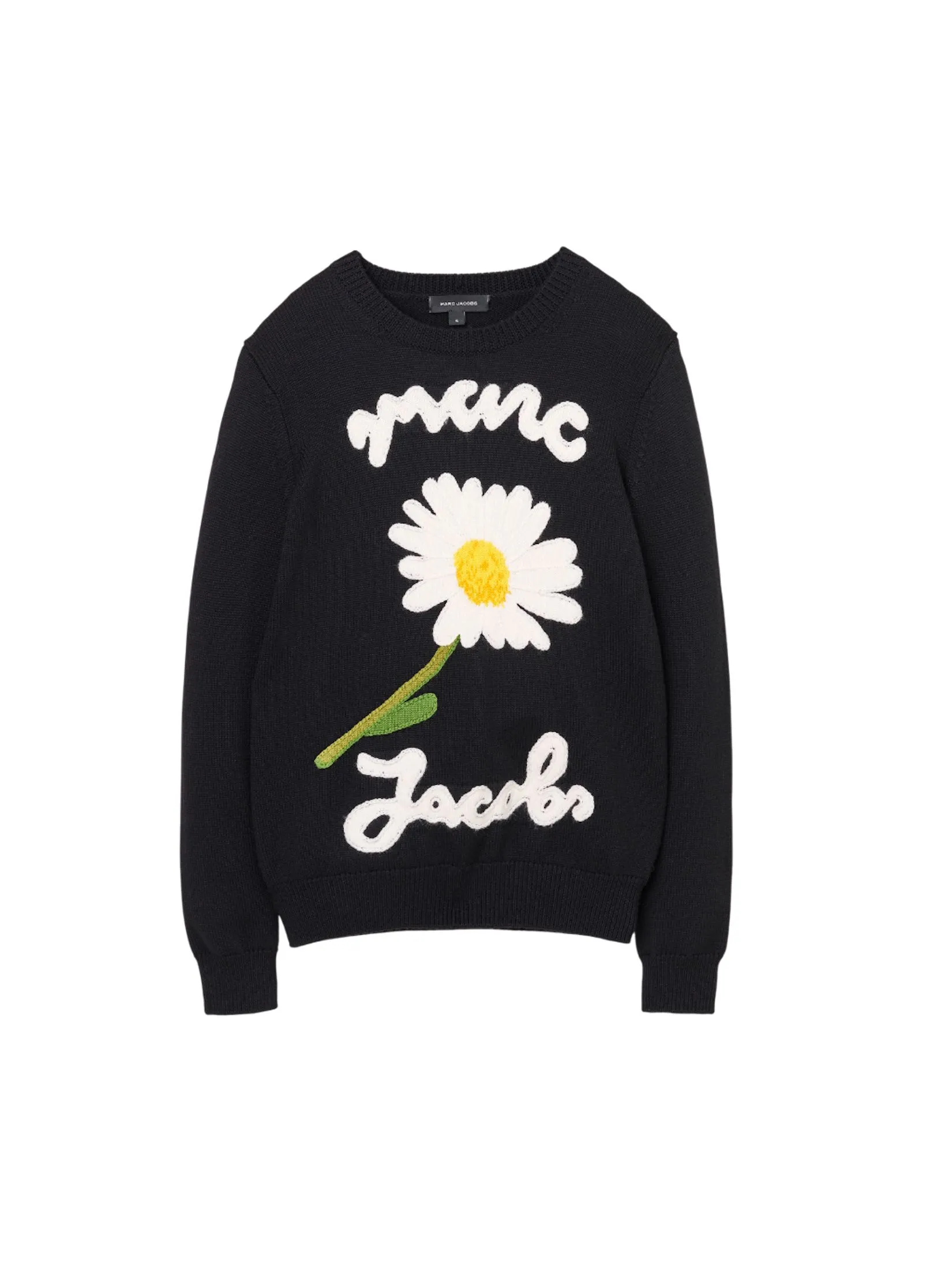 MARC JACOBS THE MARC IS JOY JACQUARD CREWNECK BLACK MARC JACOBS THE MARC IS JOY JACQUARD CREWNECK BLACK