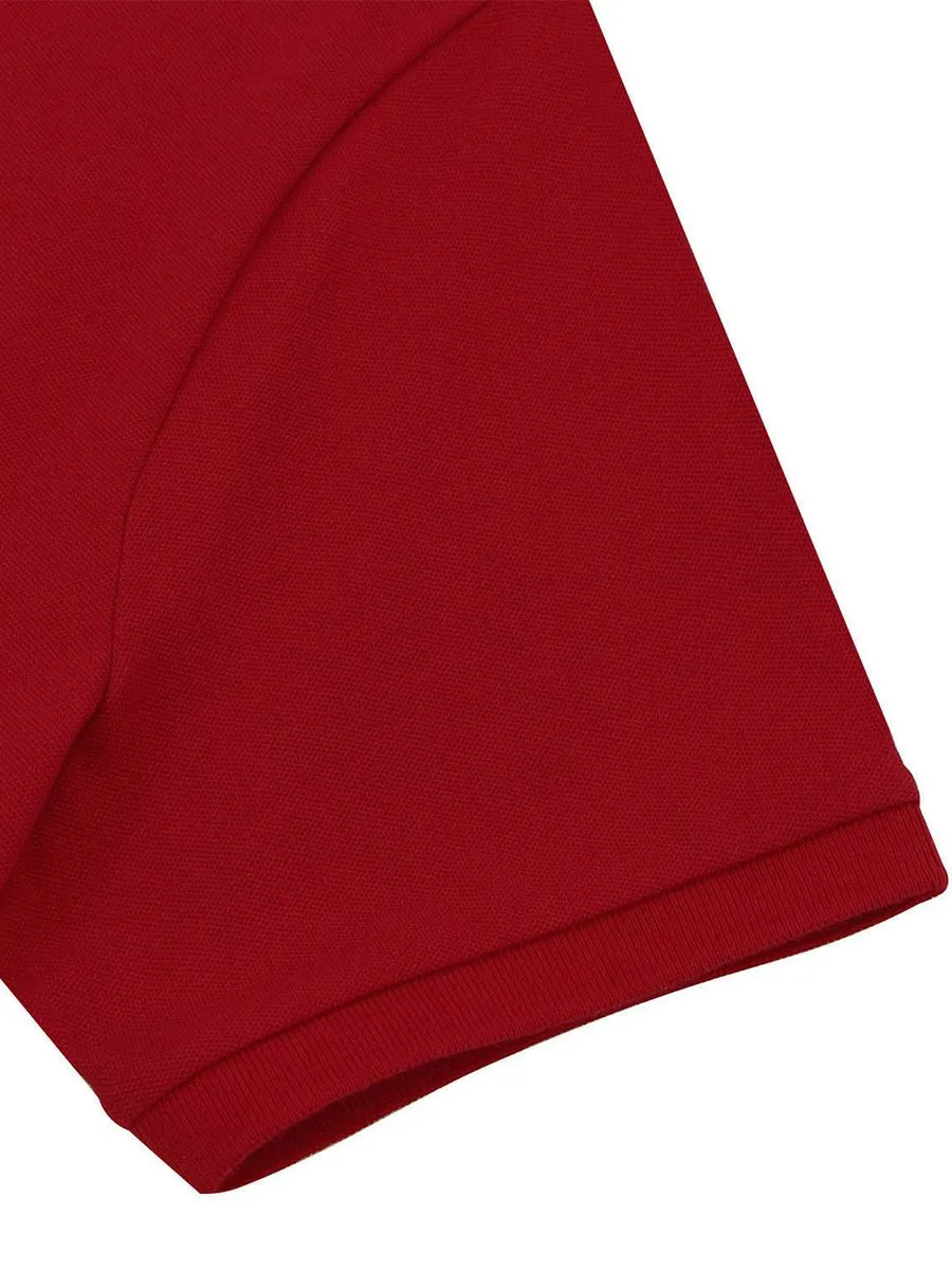 GIORDANO Men's Slim Fit 3D Lion Embroidery Polo  Haute Red GIORDANO Men's Slim Fit 3D Lion Embroidery Polo  Haute Red