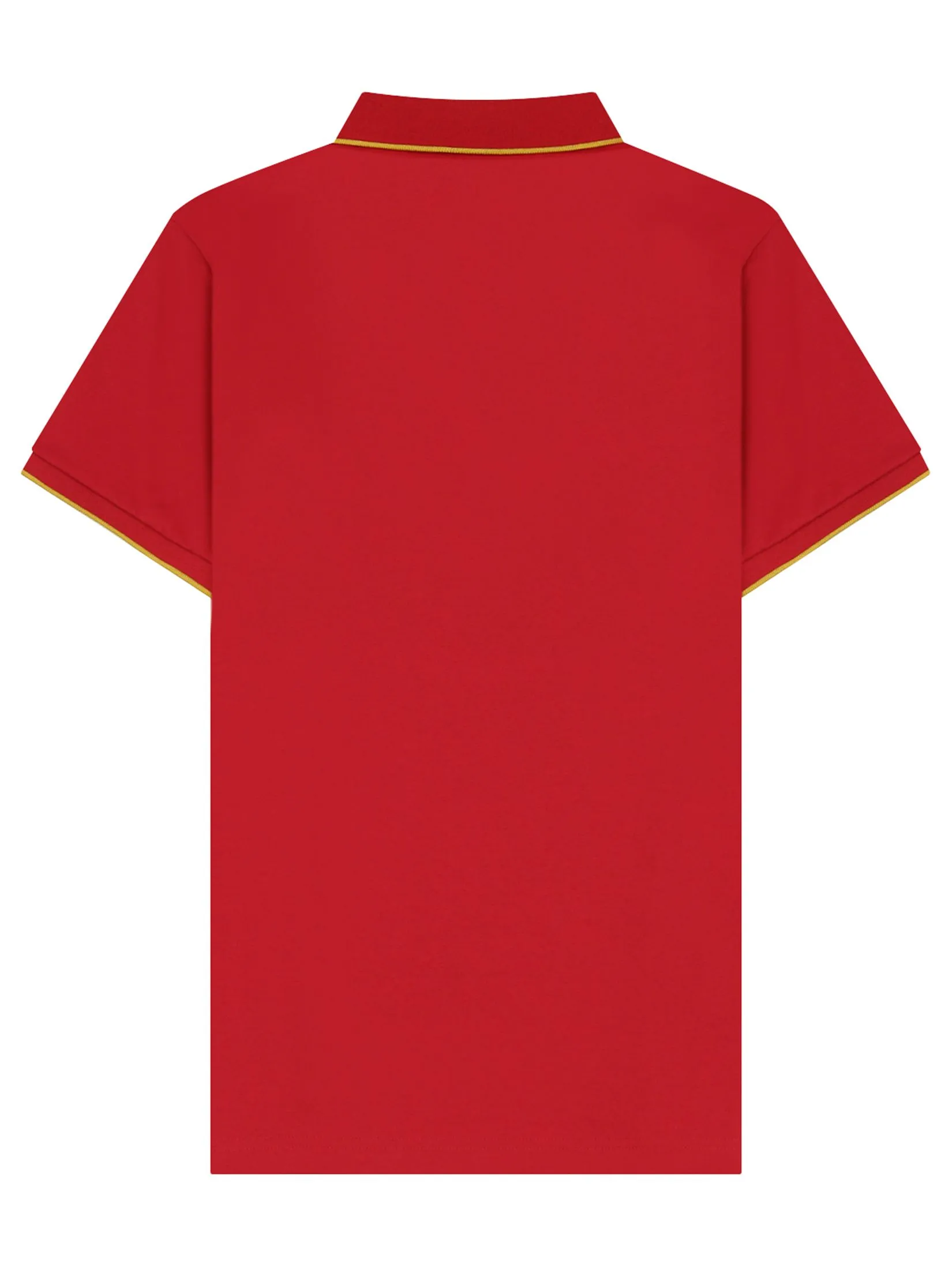 GIORDANO Men's Slim Liquid Touch Embroidery Polo (Supremacy) Haute Red GIORDANO Men's Slim Liquid Touch Embroidery Polo (Supremacy) Haute Red