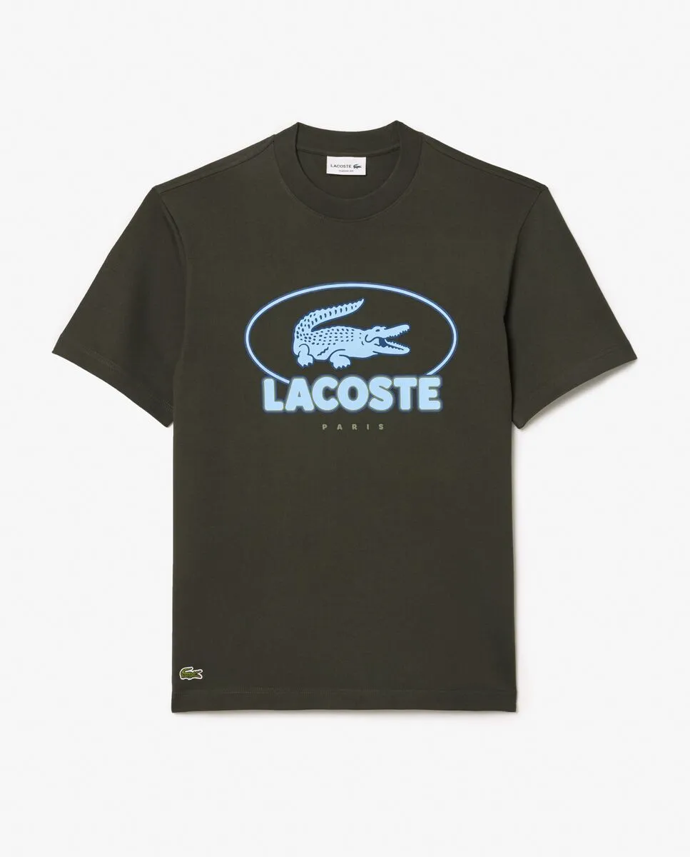 LACOSTE Heavy Cotton Graphic T-shirt Green LACOSTE Heavy Cotton Graphic T-shirt Green