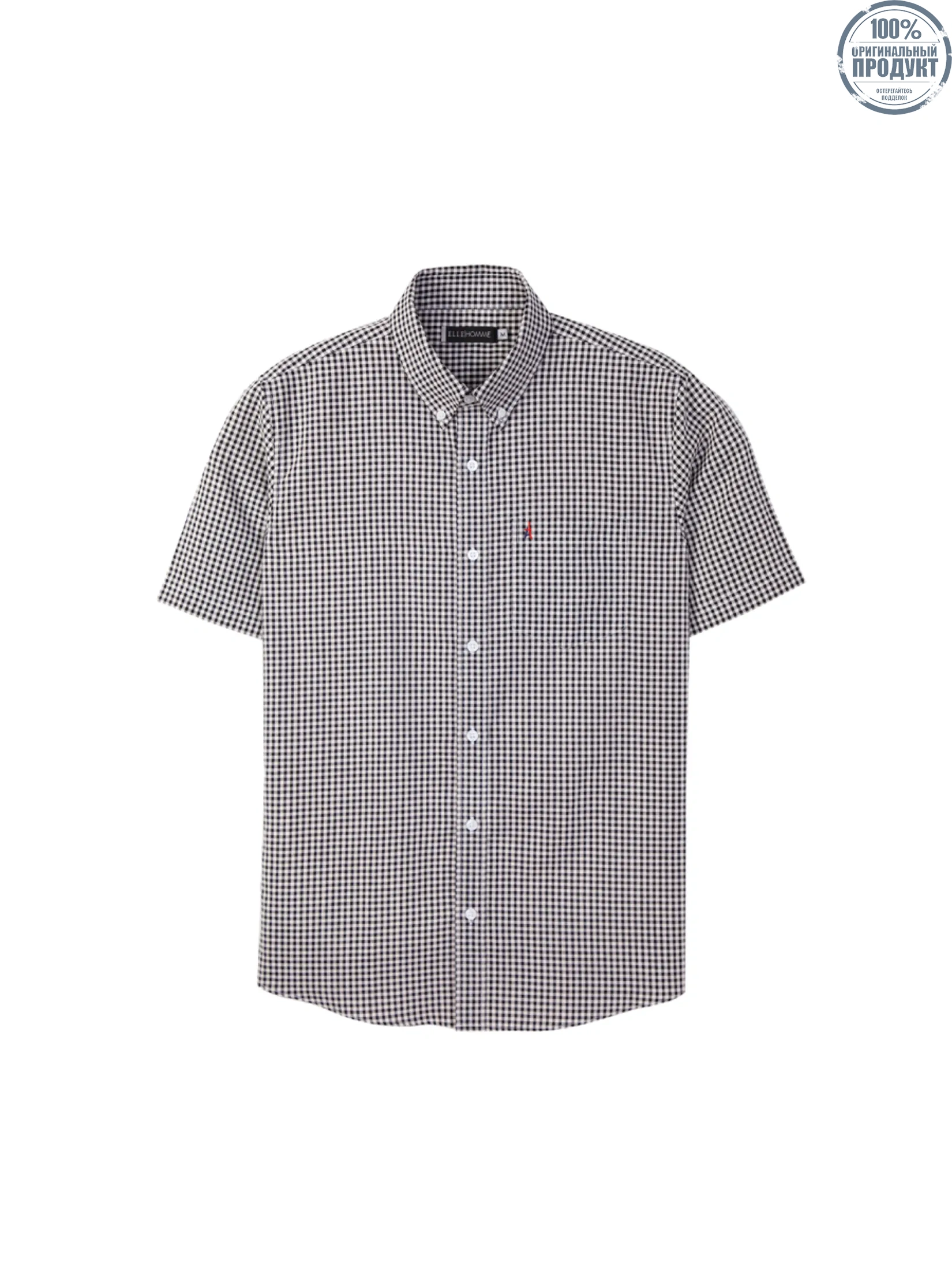 ELLE HOMME Men's short sleeved shirt W8B682 - White/Black ELLE HOMME Men's short sleeved shirt W8B682 - White/Black