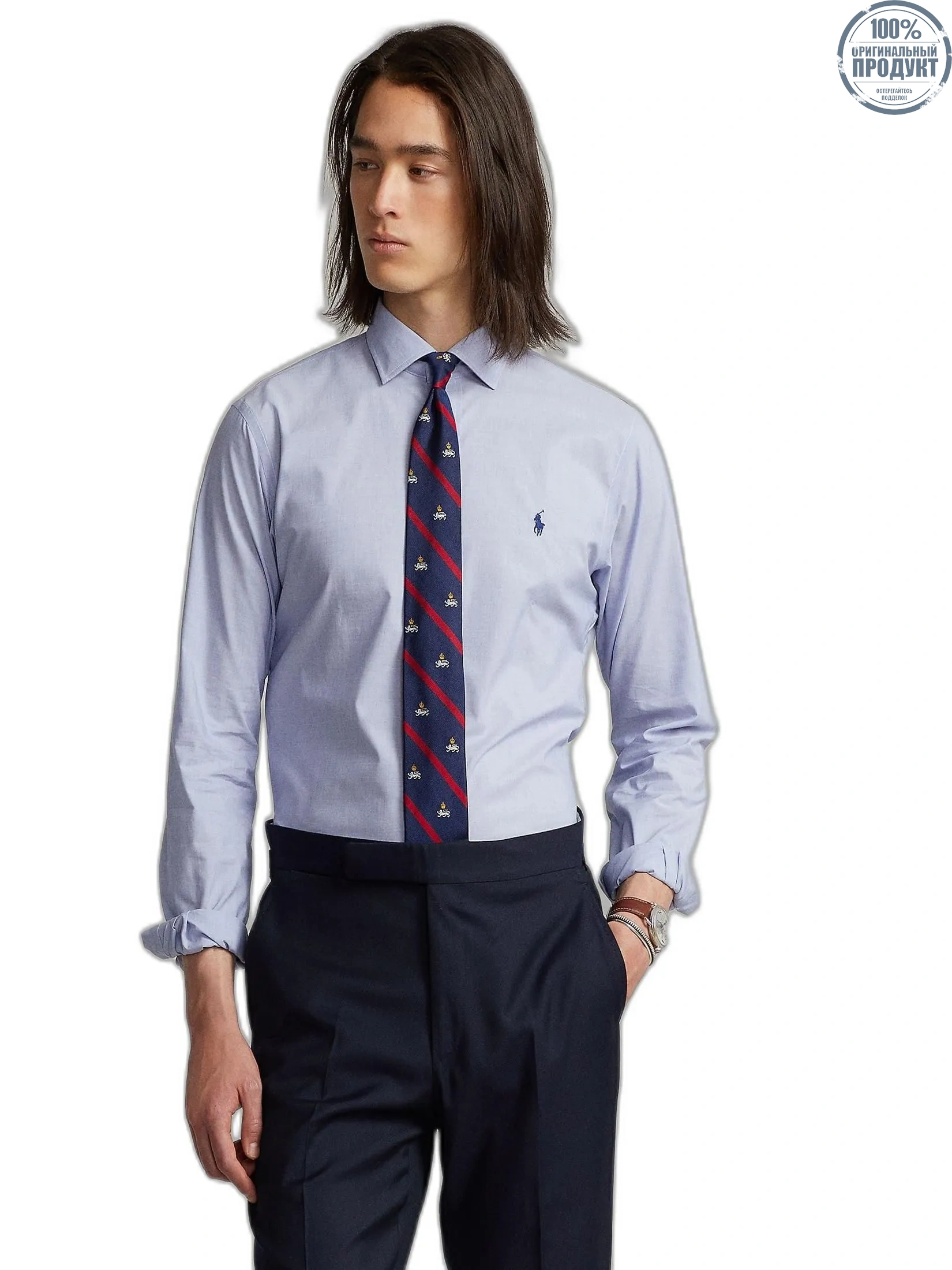 POLO RALPH LAUREN Men Shirt Dress-Custom Fit Poplin Shirt MNPODSH37620464-Blue POLO RALPH LAUREN Men Shirt Dress-Custom Fit Poplin Shirt MNPODSH37620464-Blue