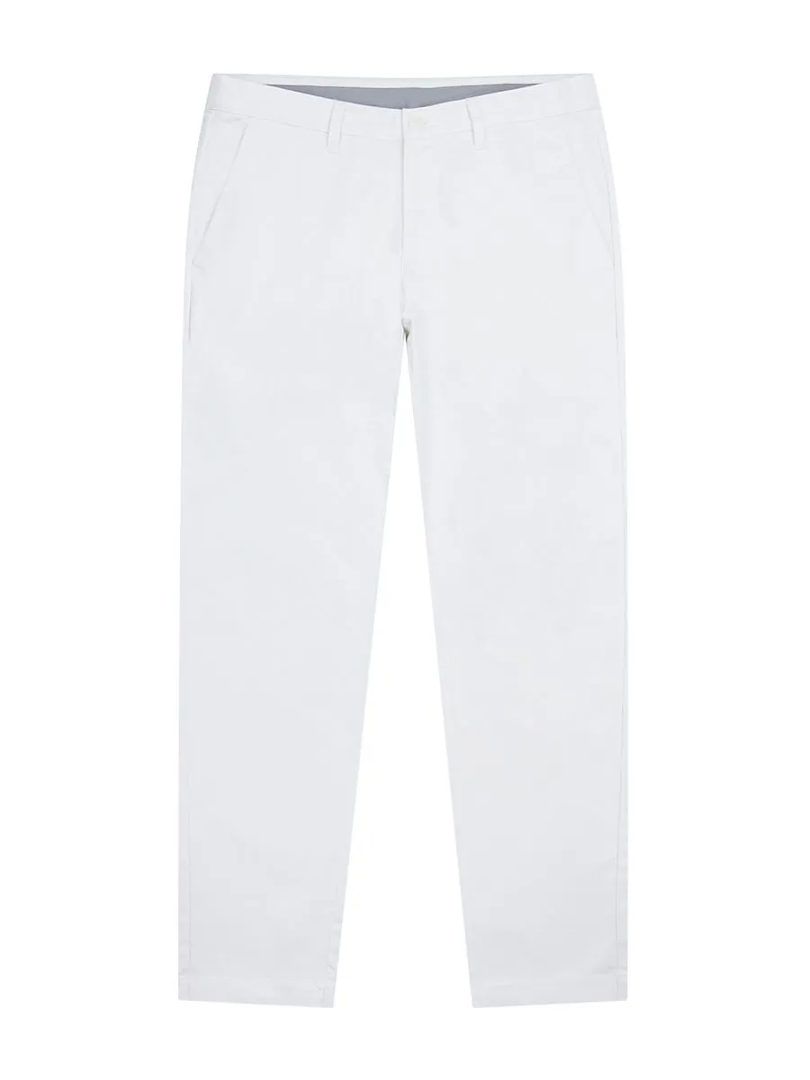 GIORDANO Men's Low rise Slim Taper Super Stretch Pants Signature white GIORDANO Men's Low rise Slim Taper Super Stretch Pants Signature white