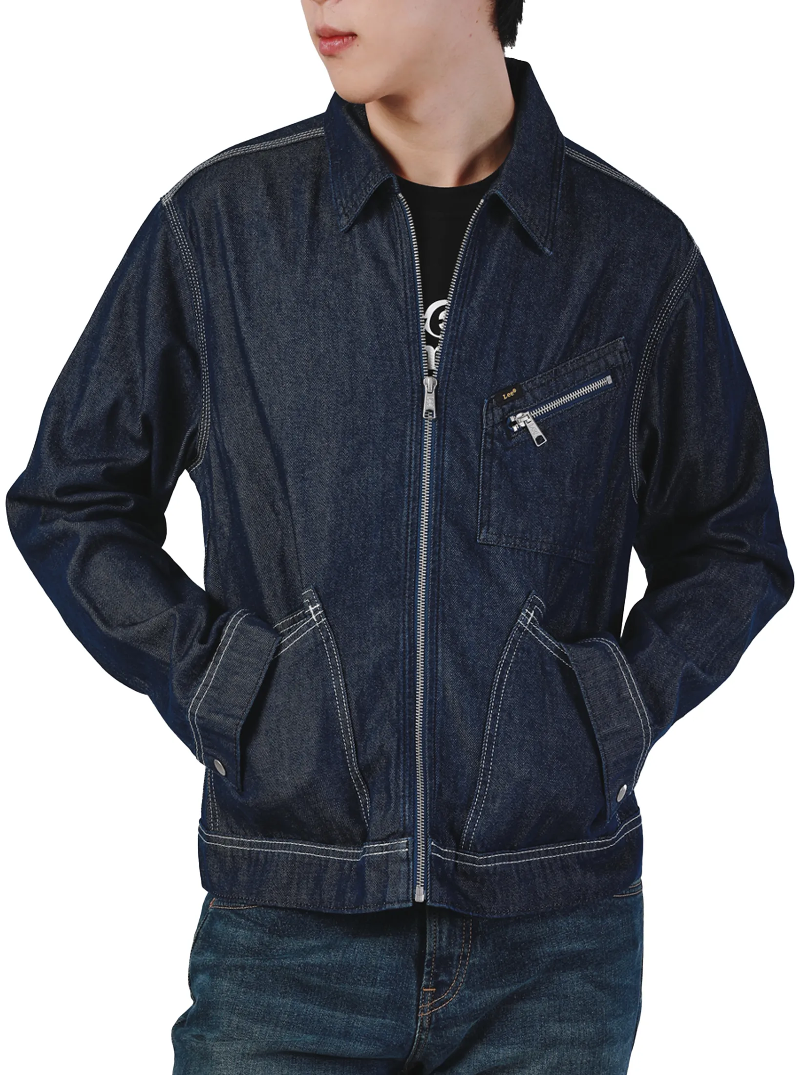 LEE Men s Denim Jacket Lee Sort Collection Regular Fit Dark Indigo LEE Men s Denim Jacket Lee Sort Collection Regular Fit Dark Indigo