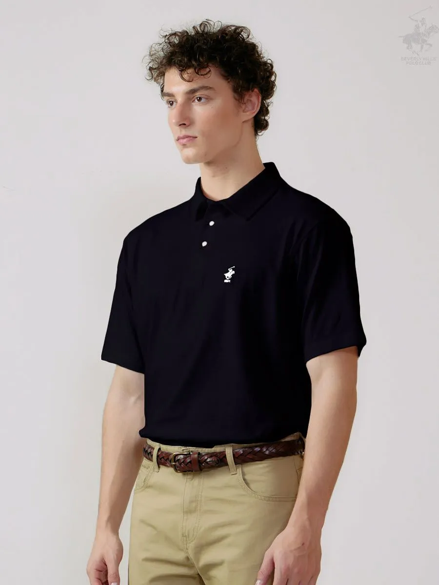 BEVERLY HILLS POLO CLUB Black Men Polo Shirts Model BN2C105 BEVERLY HILLS POLO CLUB Black Men Polo Shirts Model BN2C105