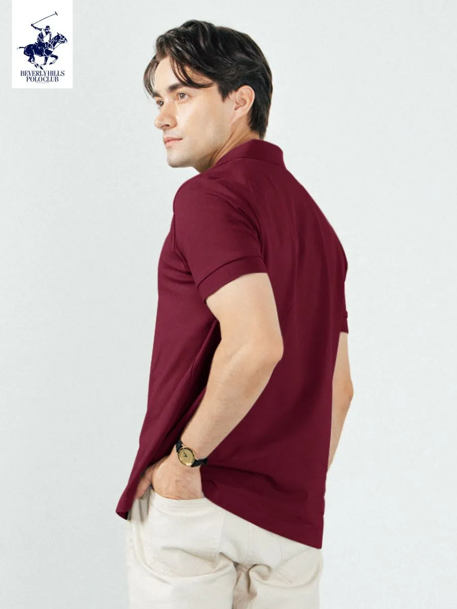 BEVERLY HILLS POLO CLUB Red Men Polo Shirts Model BV2I001 BEVERLY HILLS POLO CLUB Red Men Polo Shirts Model BV2I001