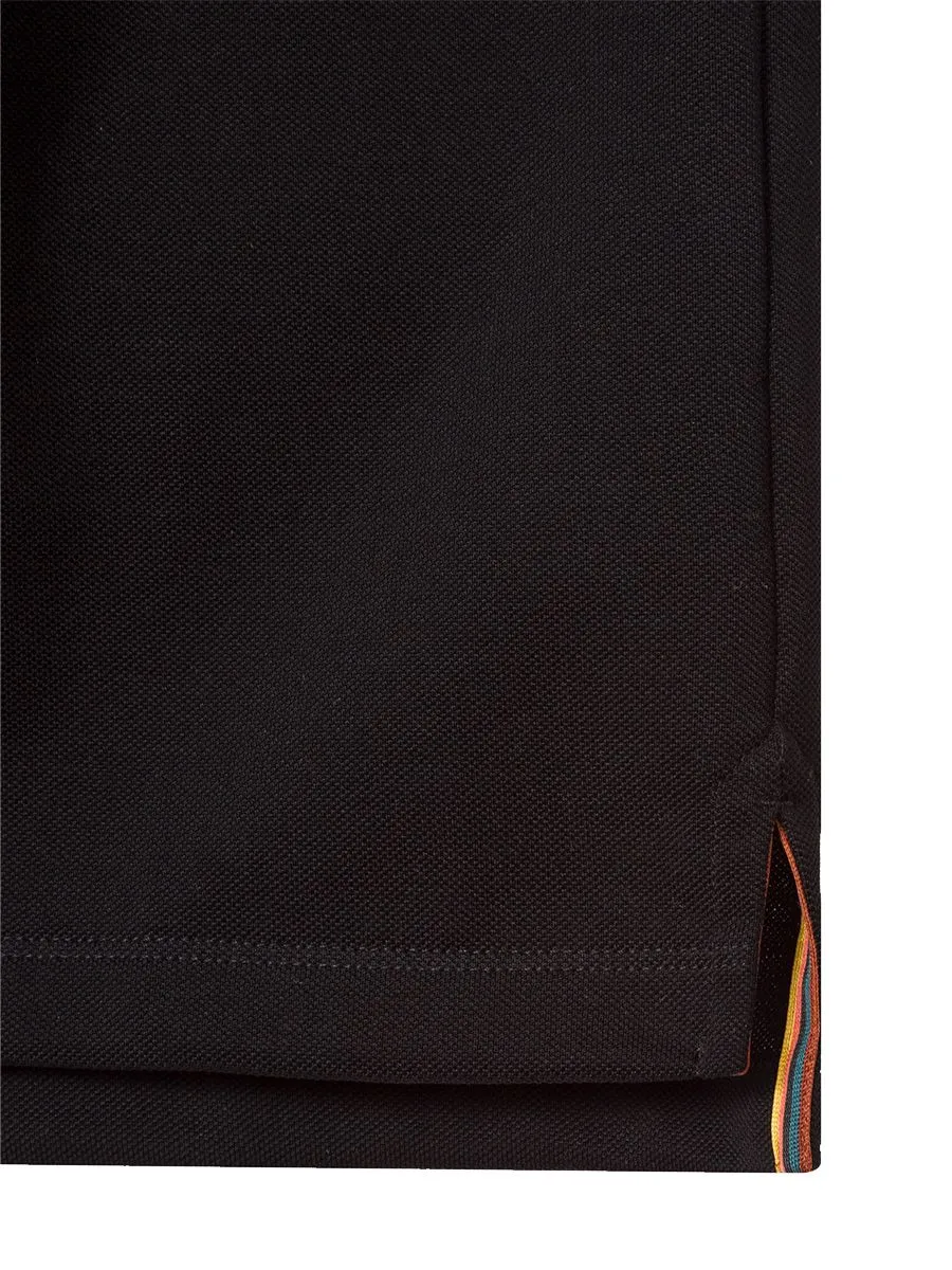 PAUL SMITH POLO SHIRT MENS STR PLACKET POLO BLACK PAUL SMITH POLO SHIRT MENS STR PLACKET POLO BLACK