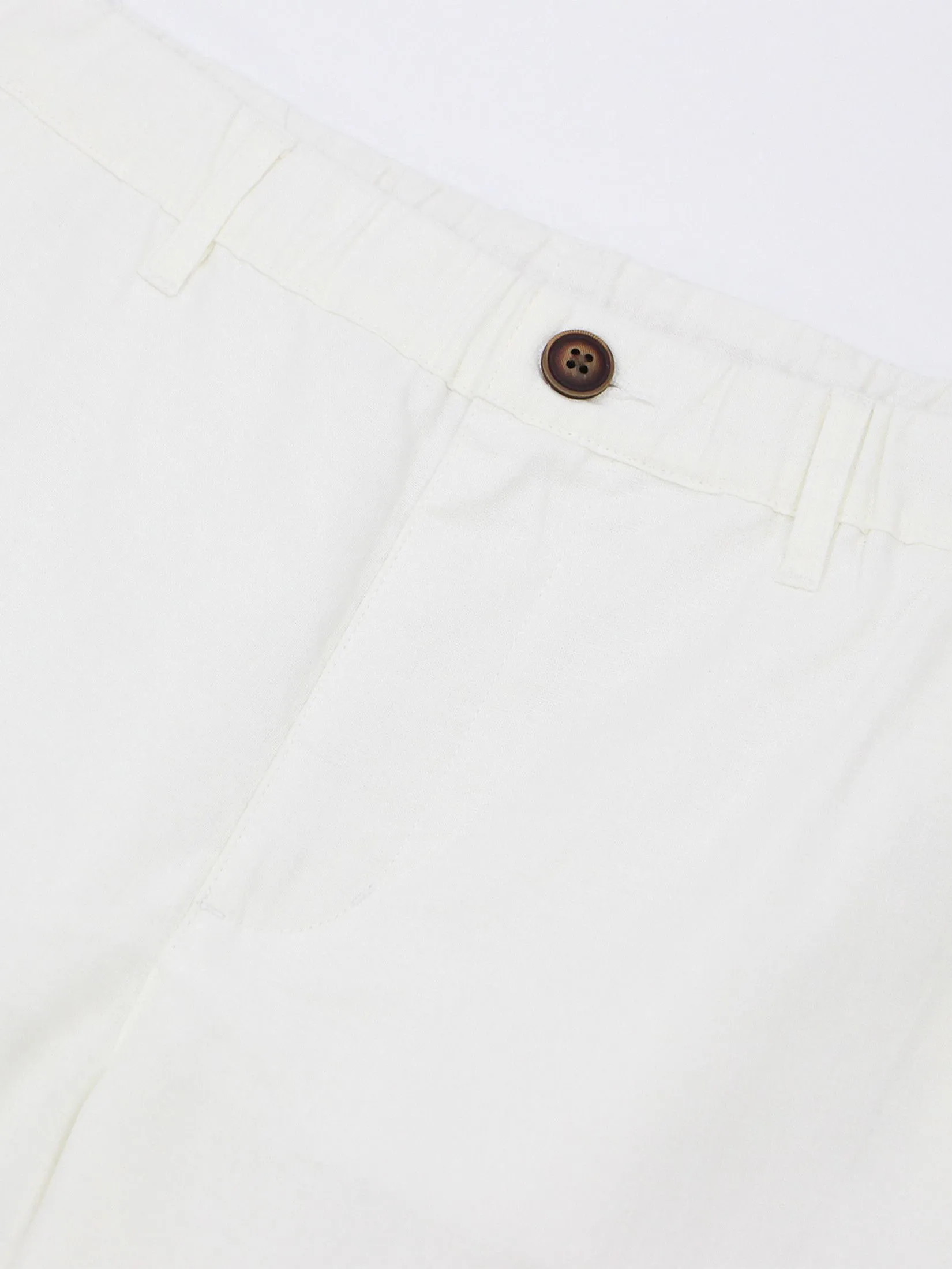 GIORDANO Men's Slim Taper Linen Khaki Pants White GIORDANO Men's Slim Taper Linen Khaki Pants White