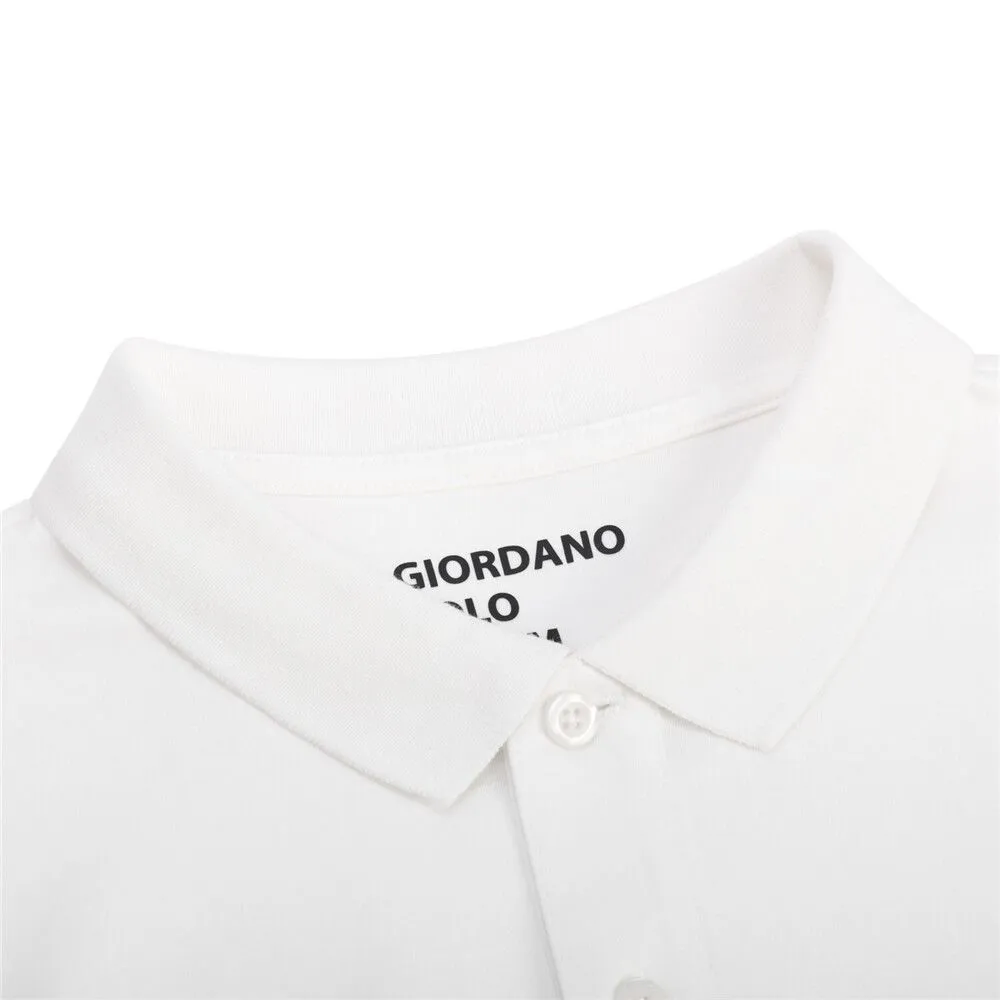 GIORDANO White Men's Luxury Touch Polo GIORDANO White Men's Luxury Touch Polo