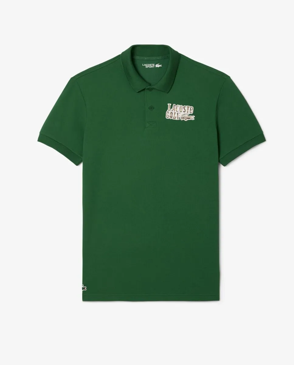 LACOSTE Relaxed Fit Mini-Piqu  Golf Polo Shirt Green LACOSTE Relaxed Fit Mini-Piqu  Golf Polo Shirt Green
