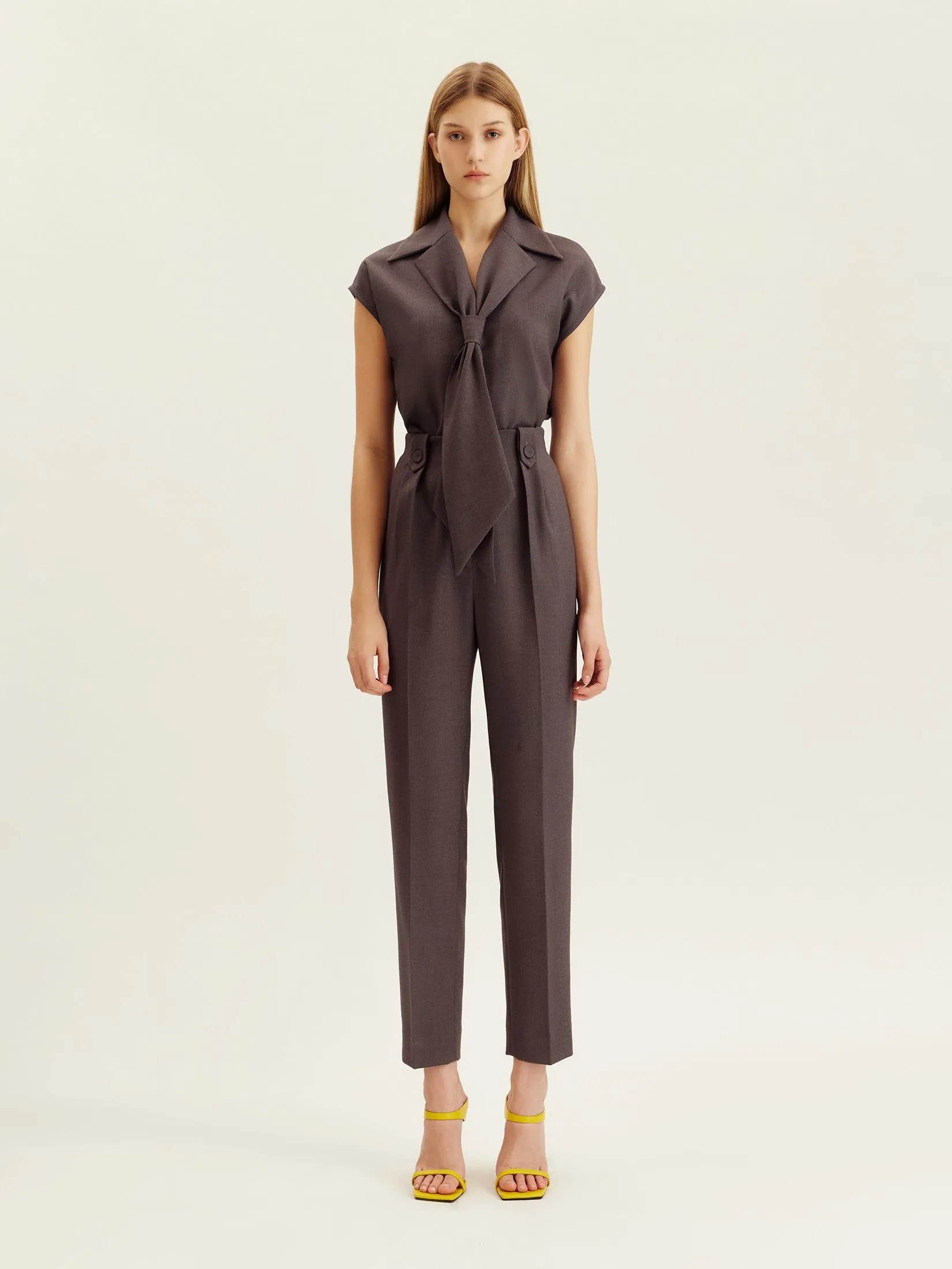 ASAVA (AW24) Brynn Women Cropped Pants Grey ASAVA (AW24) Brynn Women Cropped Pants Grey