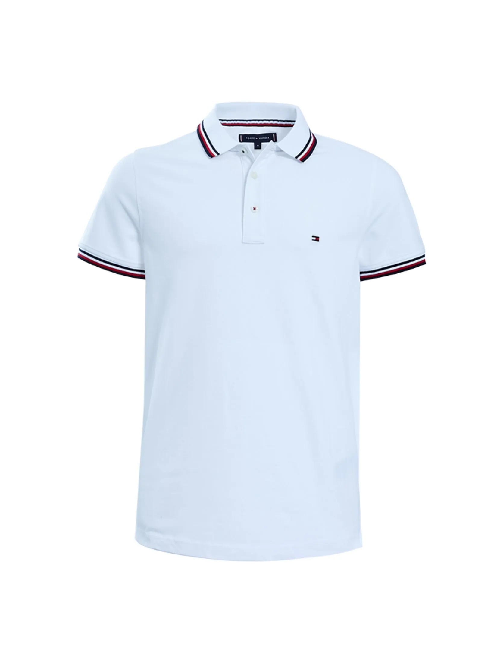 TOMMY HILFIGER MEN POLO WHITE TOMMY HILFIGER MEN POLO WHITE