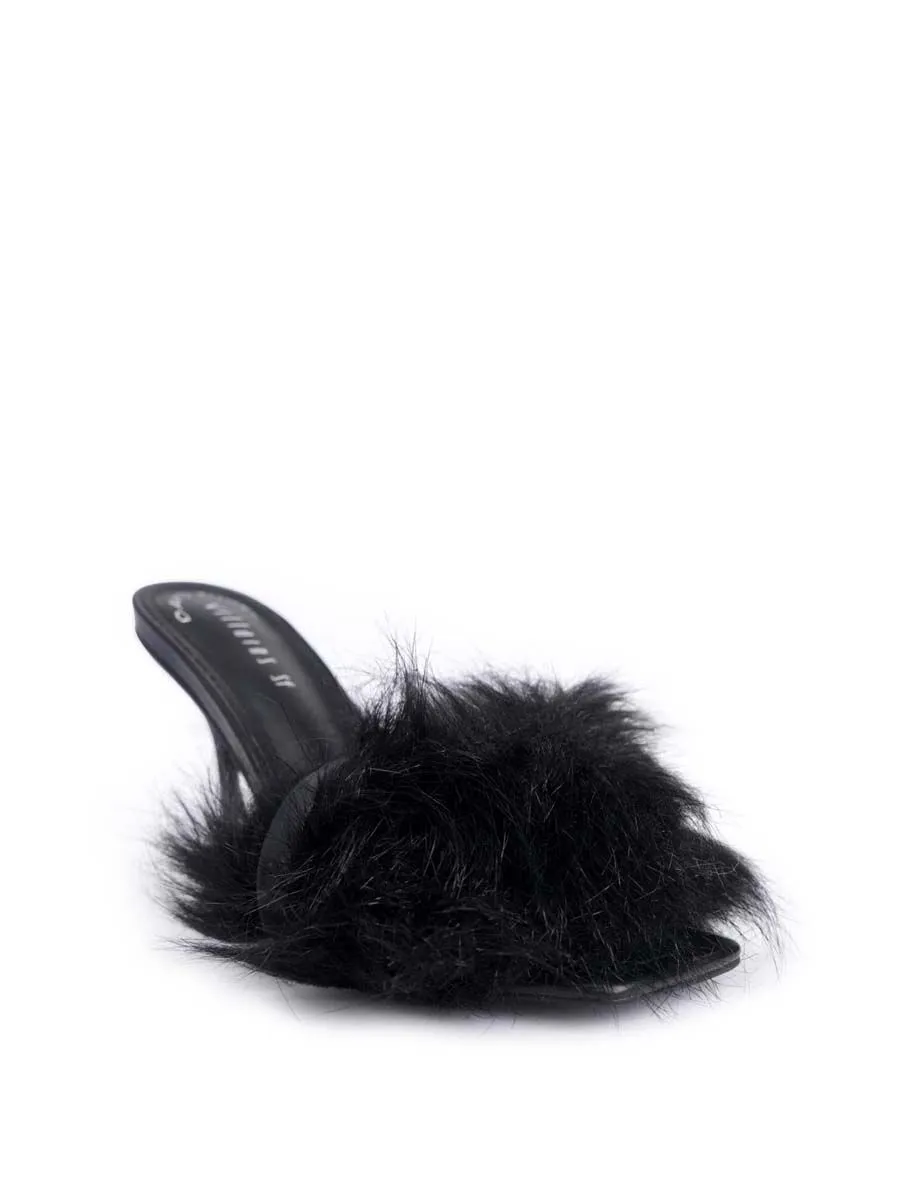 VILLAINS SF FLUFFED UP Sandal High Heel BLACK VILLAINS SF FLUFFED UP Sandal High Heel BLACK