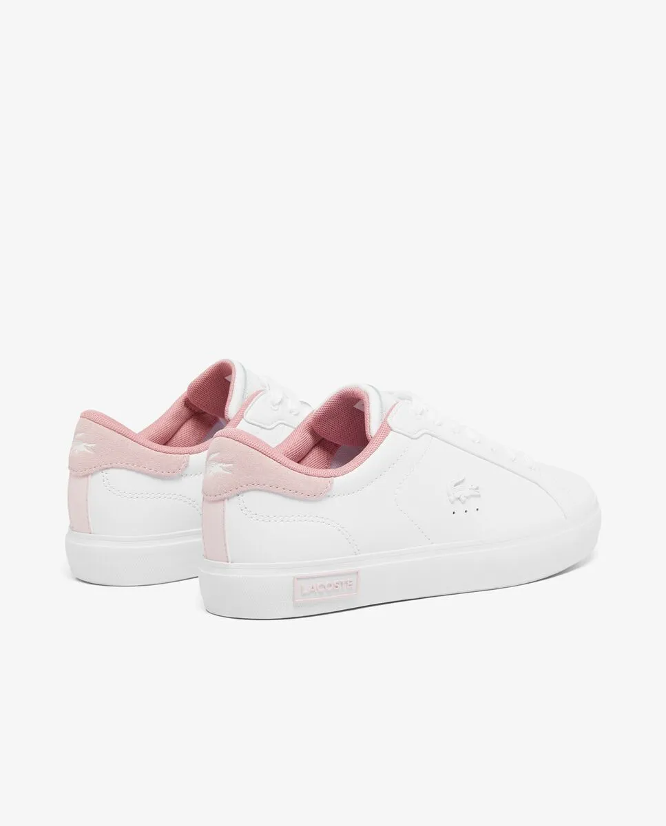 LACOSTE Women’s Powercourt Leather Sneakers White LACOSTE Women’s Powercourt Leather Sneakers White