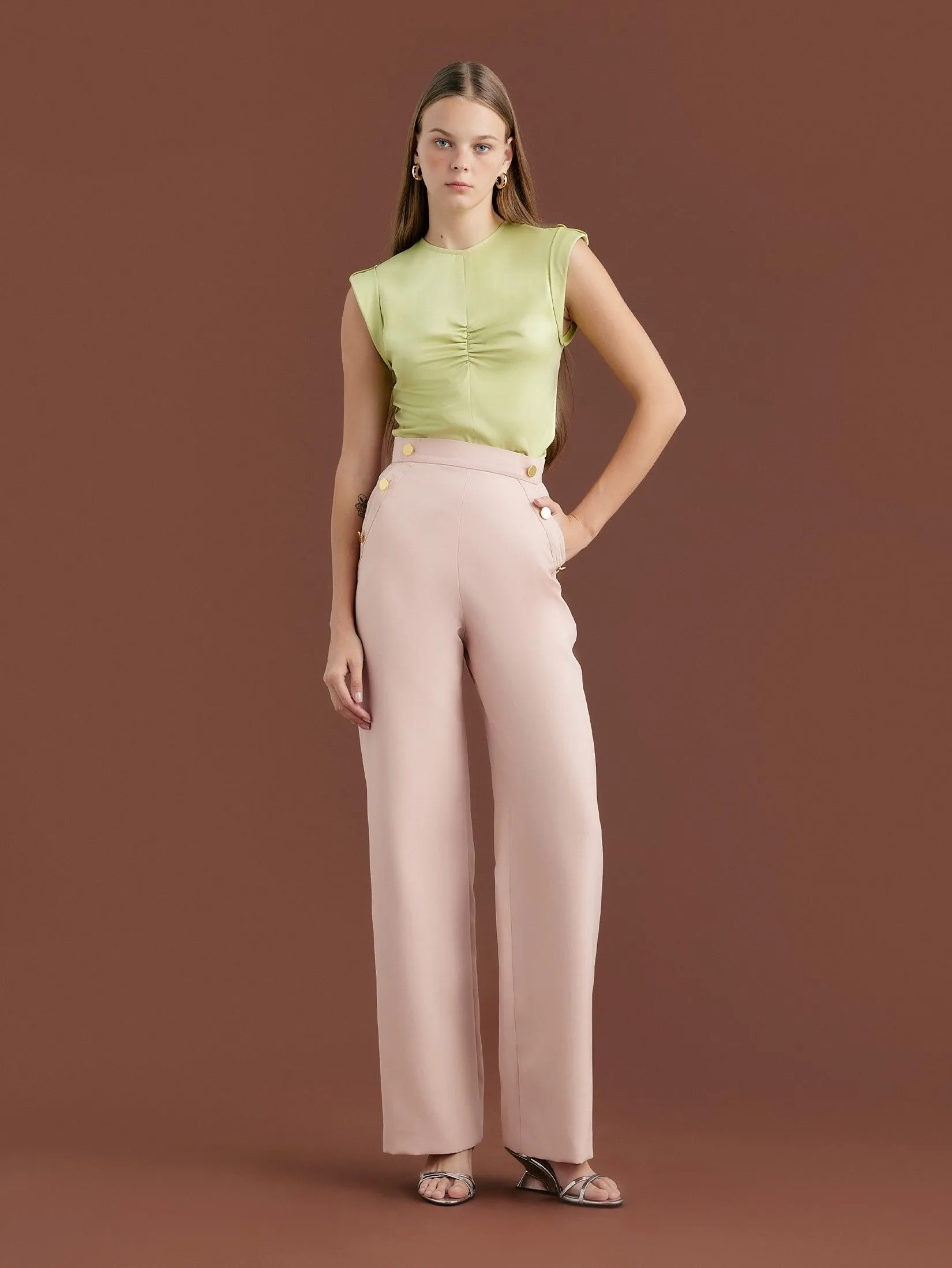 ASV (AW24)Celia Signature Women Pants Beige ASV (AW24)Celia Signature Women Pants Beige