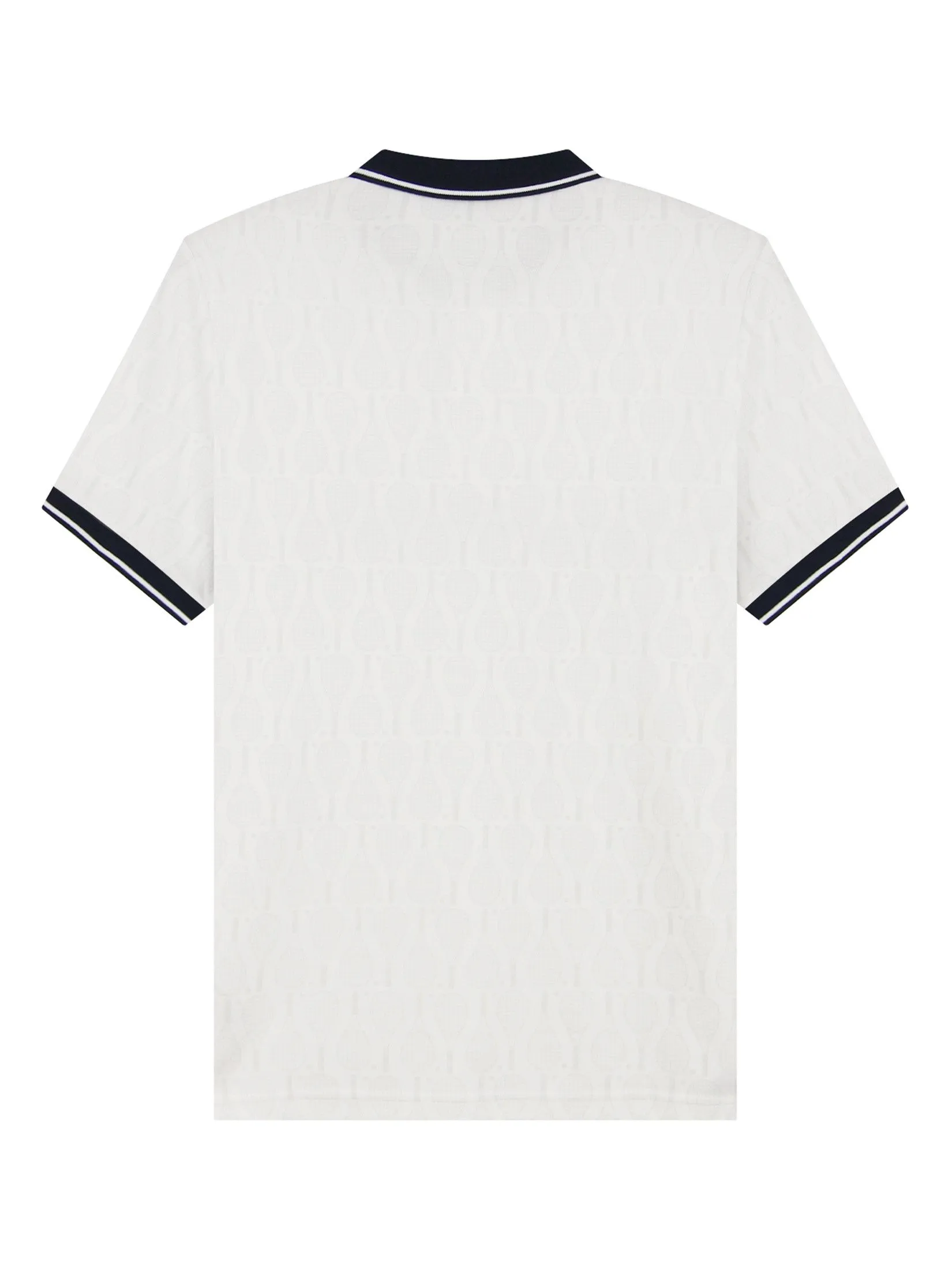 GIORDANO Men's Regular All Over Printed Cool Polo (Tennis) White GIORDANO Men's Regular All Over Printed Cool Polo (Tennis) White