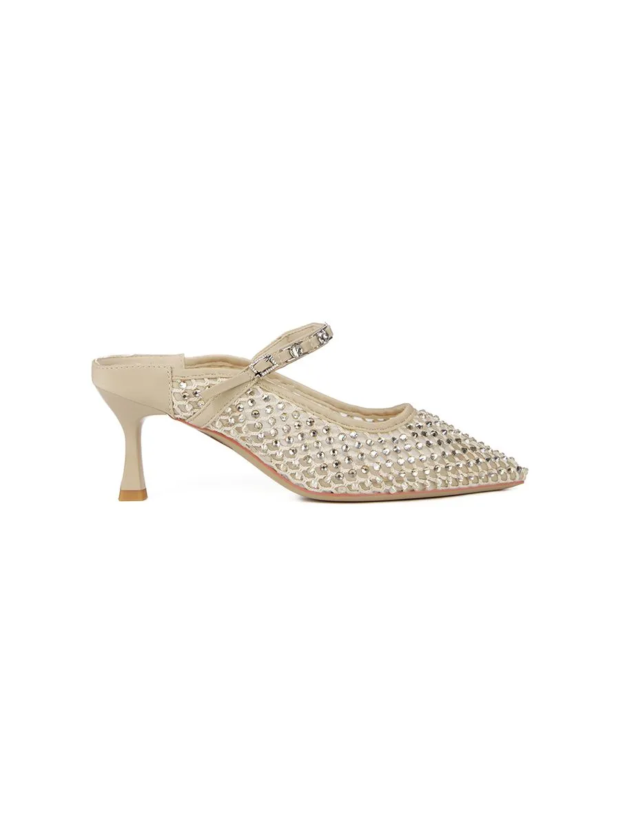 SHU WOMEN  DGB 2.5" MARY JANE POITED TOE - BEIGE SHU WOMEN  DGB 2.5" MARY JANE POITED TOE - BEIGE