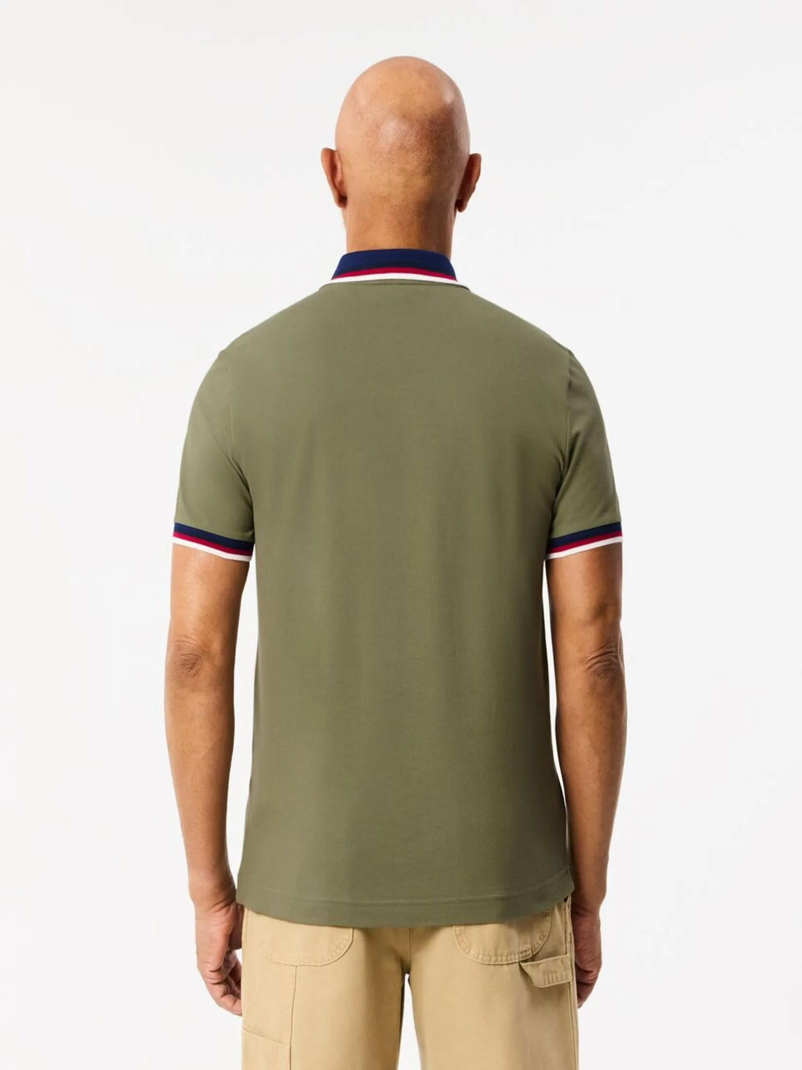 LACOSTE Regular Fit Stretch Mini Piqu  Polo Shirt Green LACOSTE Regular Fit Stretch Mini Piqu  Polo Shirt Green
