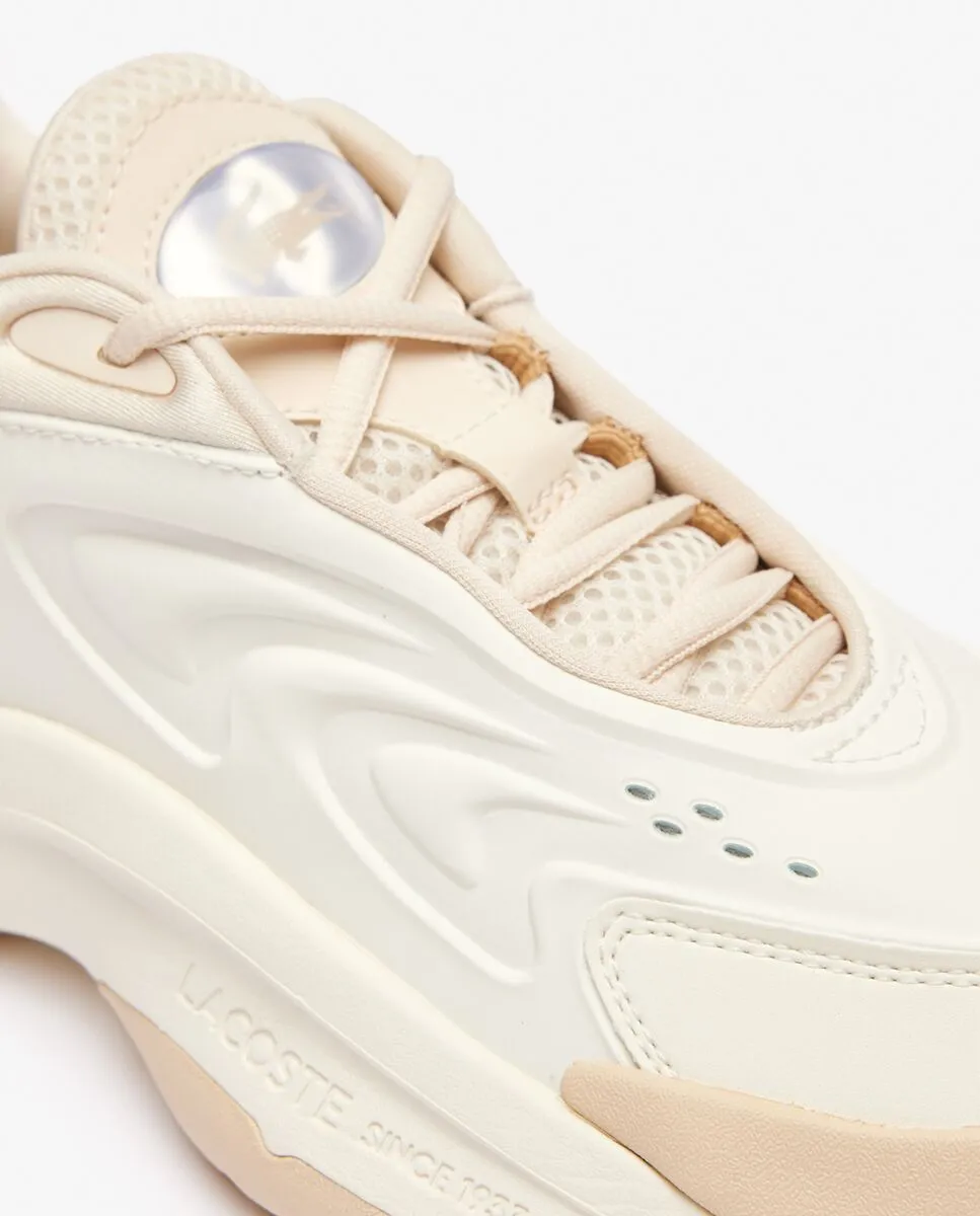 LACOSTE Women’s Aceline Trainers White/Light Brown LACOSTE Women’s Aceline Trainers White/Light Brown