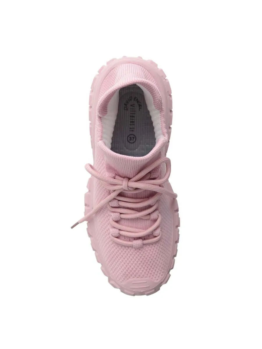 VILLAINS SF ROBOT-2 Women's Platform Comfort Sock Sneakers DARK PINK WHITE VILLAINS SF ROBOT-2 Women's Platform Comfort Sock Sneakers DARK PINK WHITE