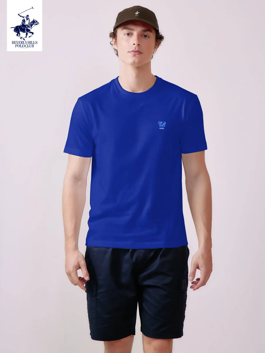 BEVERLY HILLS POLO CLUB Blue Unisex T-Shirt REGULAR-FIT Model BNSR220