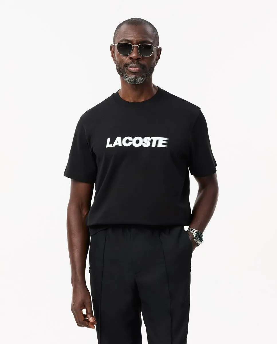 LACOSTE Heavy Cotton Logo T-shirt Black LACOSTE Heavy Cotton Logo T-shirt Black
