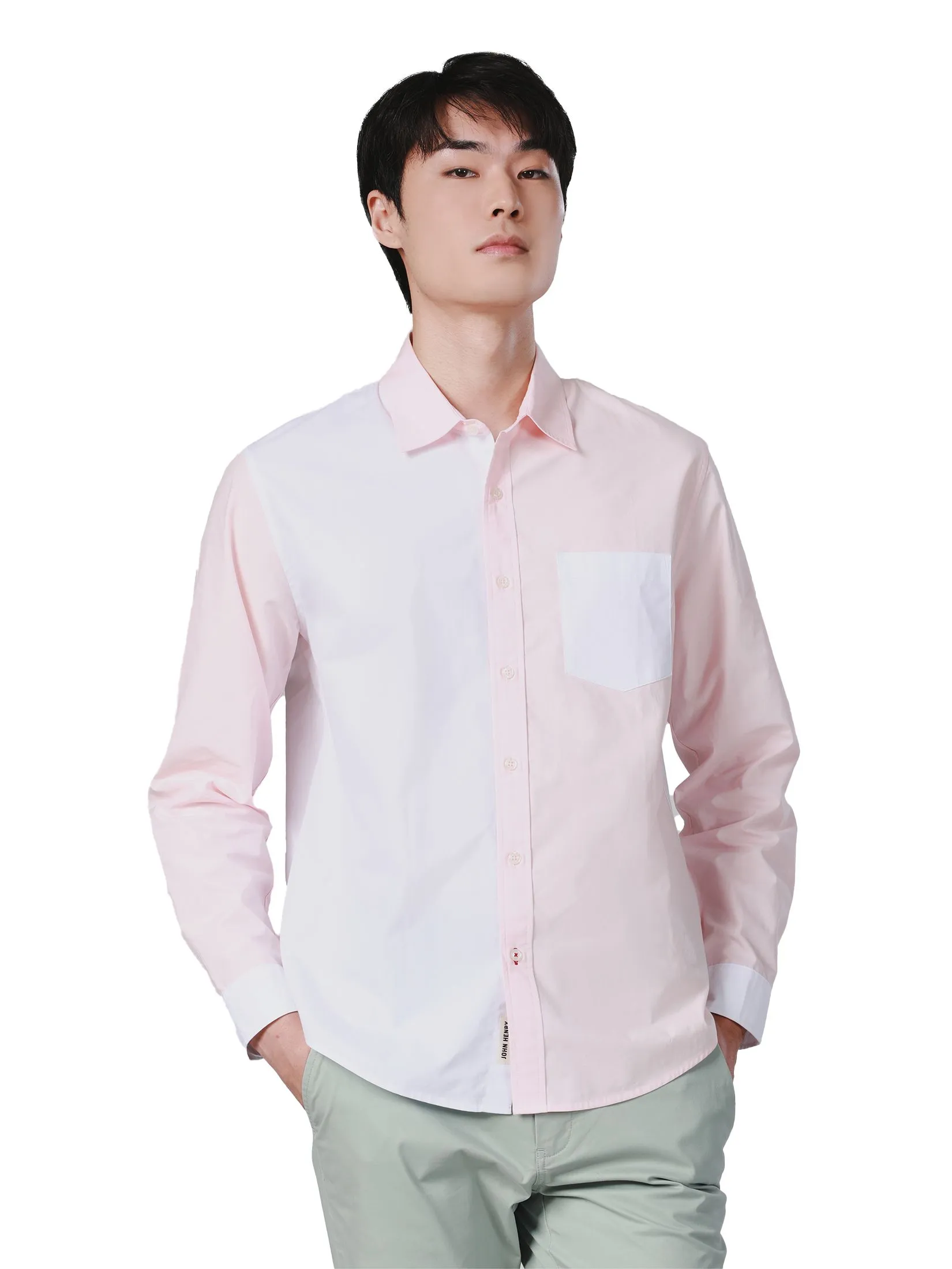 JOHN HENRY Men's Long Sleeves Shirts (Regular Fit) VALENTINE’S DAY Pink JOHN HENRY Men's Long Sleeves Shirts (Regular Fit) VALENTINE’S DAY Pink