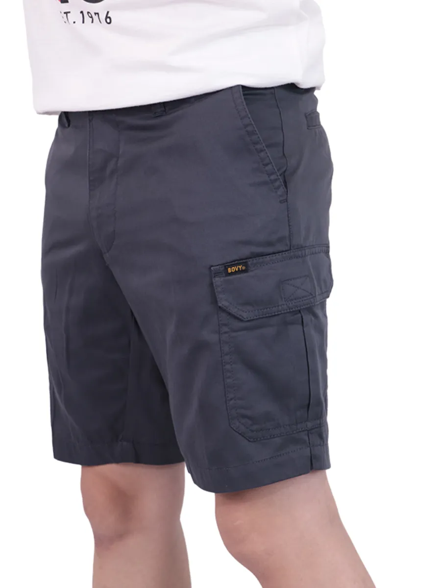 BOVY MEN CARGO SLIM SHORTS GREY BOVY MEN CARGO SLIM SHORTS GREY