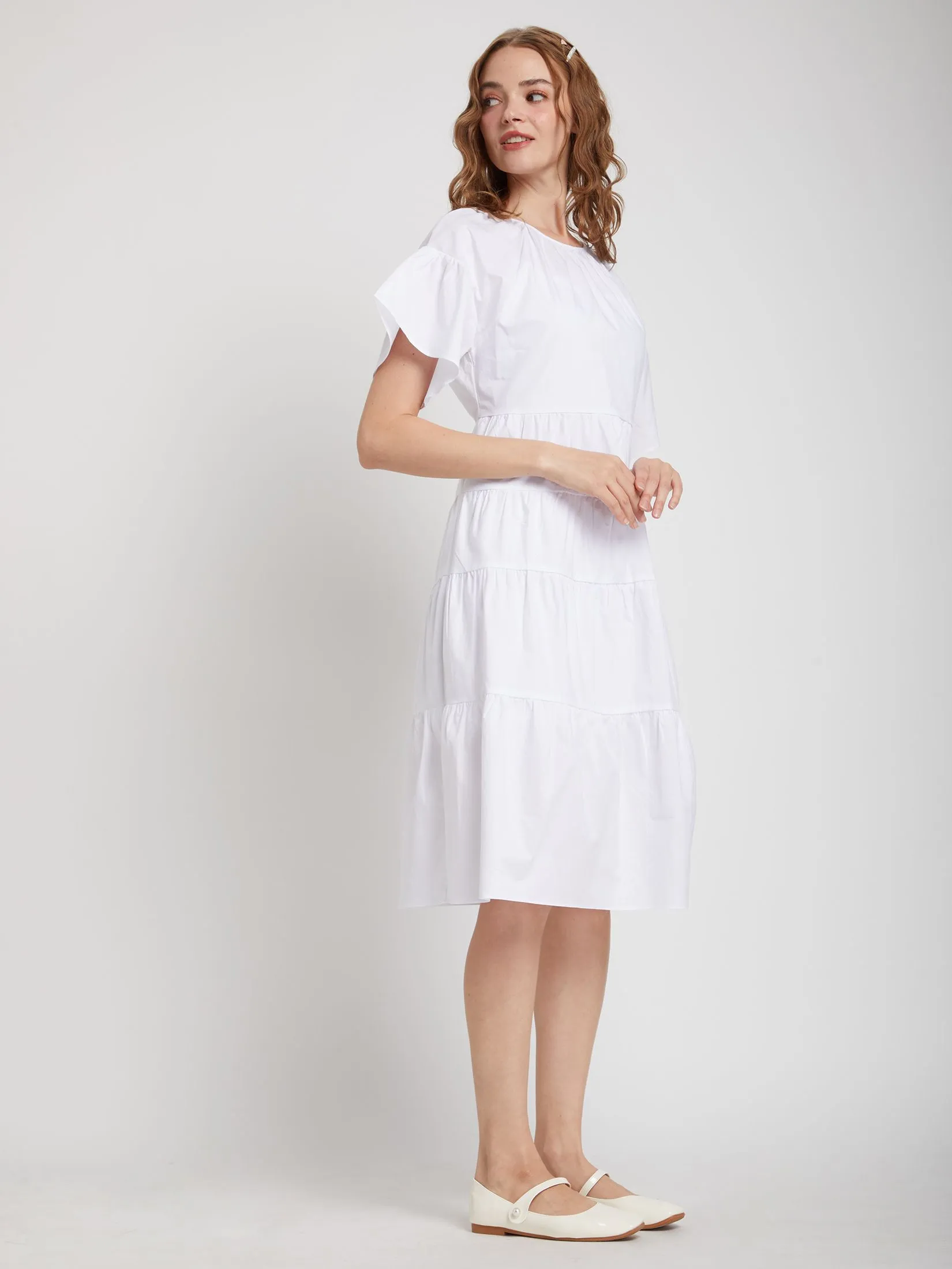 LOLITA Women Dress Poplin Ruffle