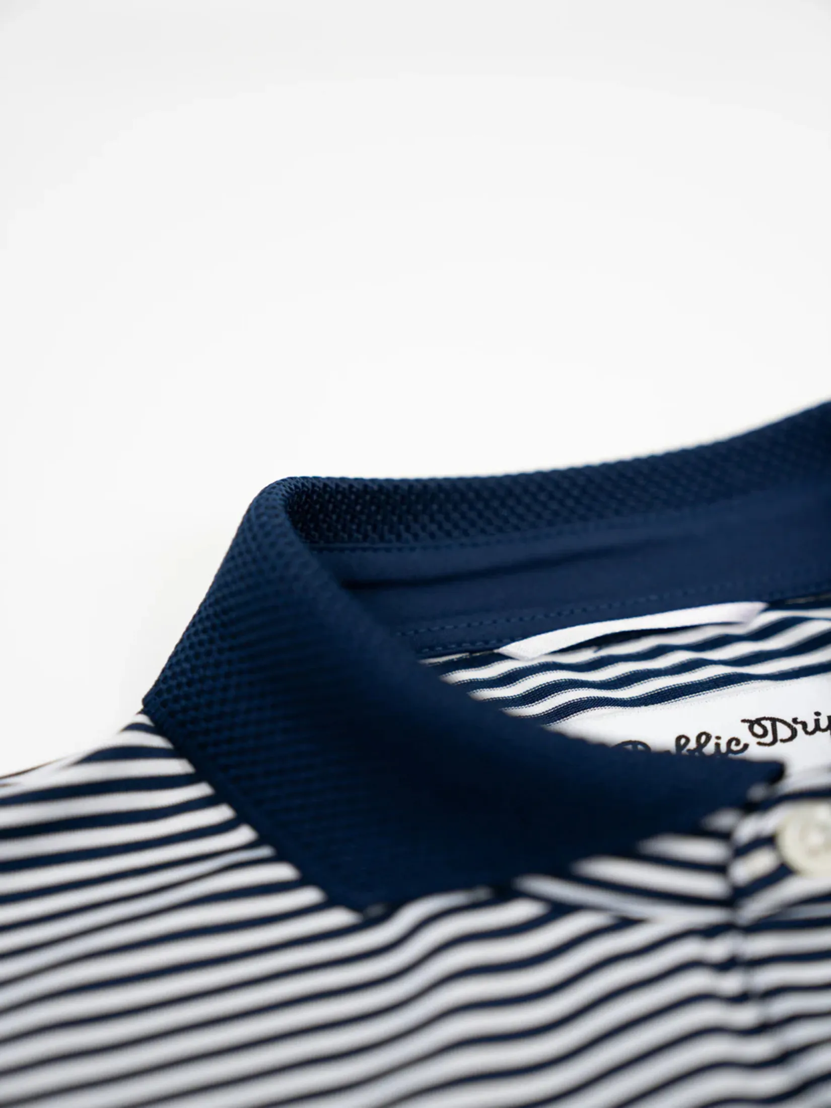Public Drip ATHLETE POLO STRIPE IN NAVY/WHITE