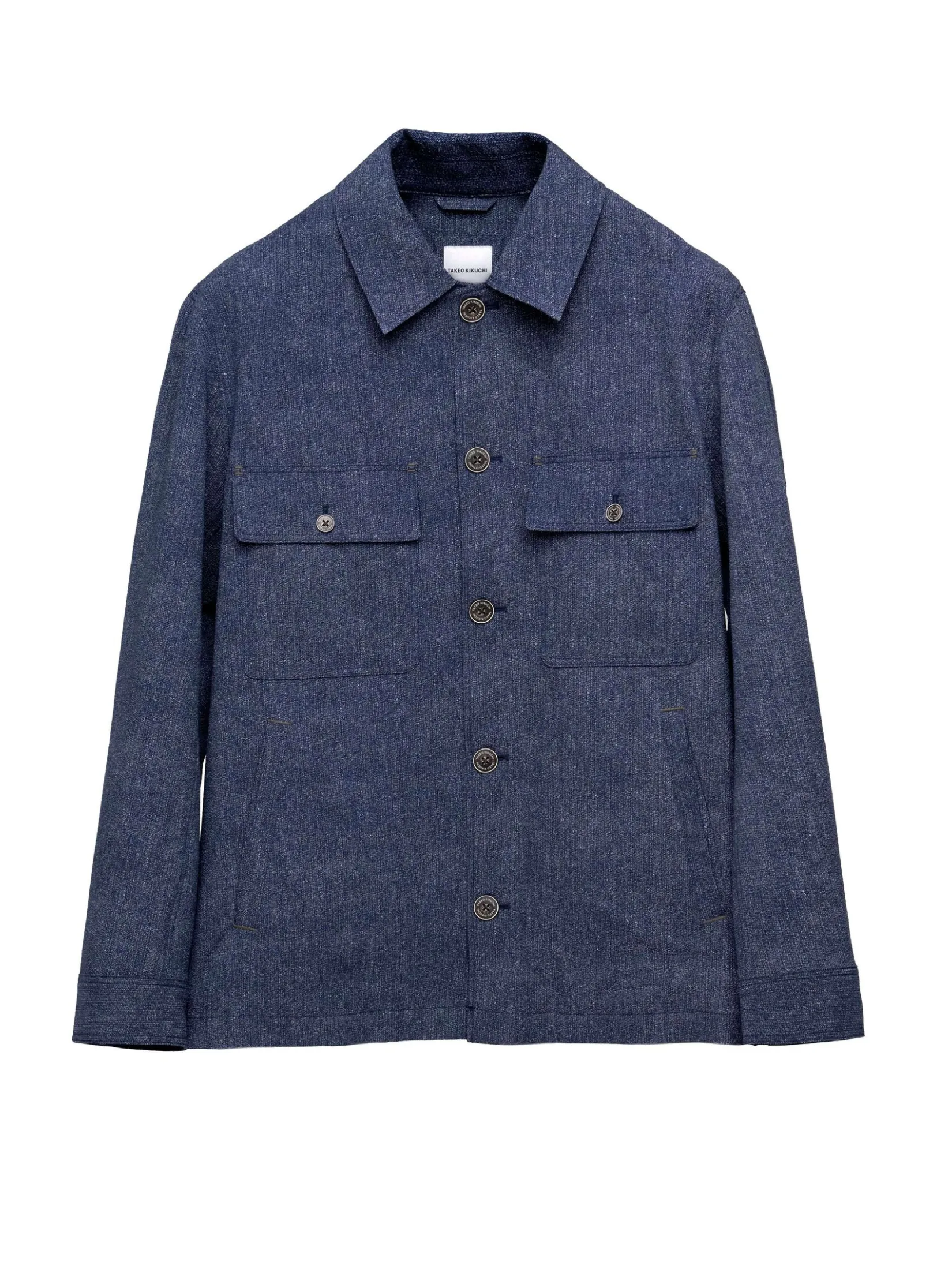 TAKEO KIKUCHI MEN NAVY 2WAY STRETCH SUCKER PRINT JACKET TAKEO KIKUCHI MEN NAVY 2WAY STRETCH SUCKER PRINT JACKET