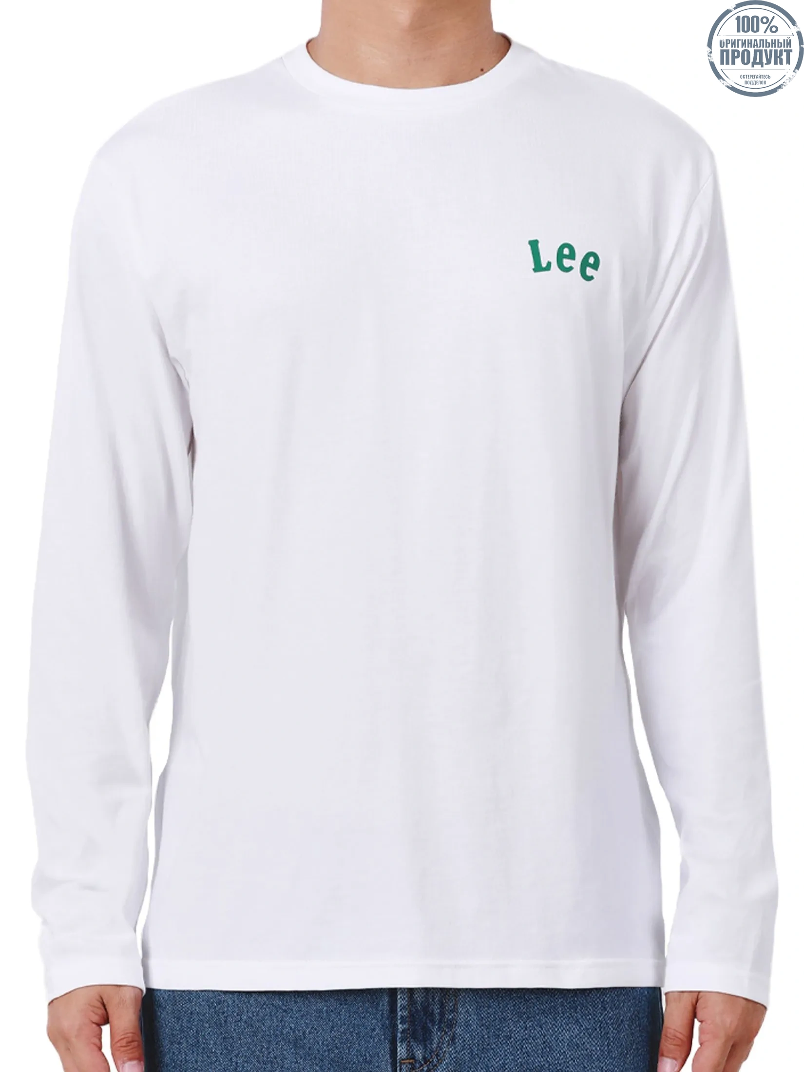 LEE Men's Tee Long Sleeve Regular Fit White LEE Men's Tee Long Sleeve Regular Fit White