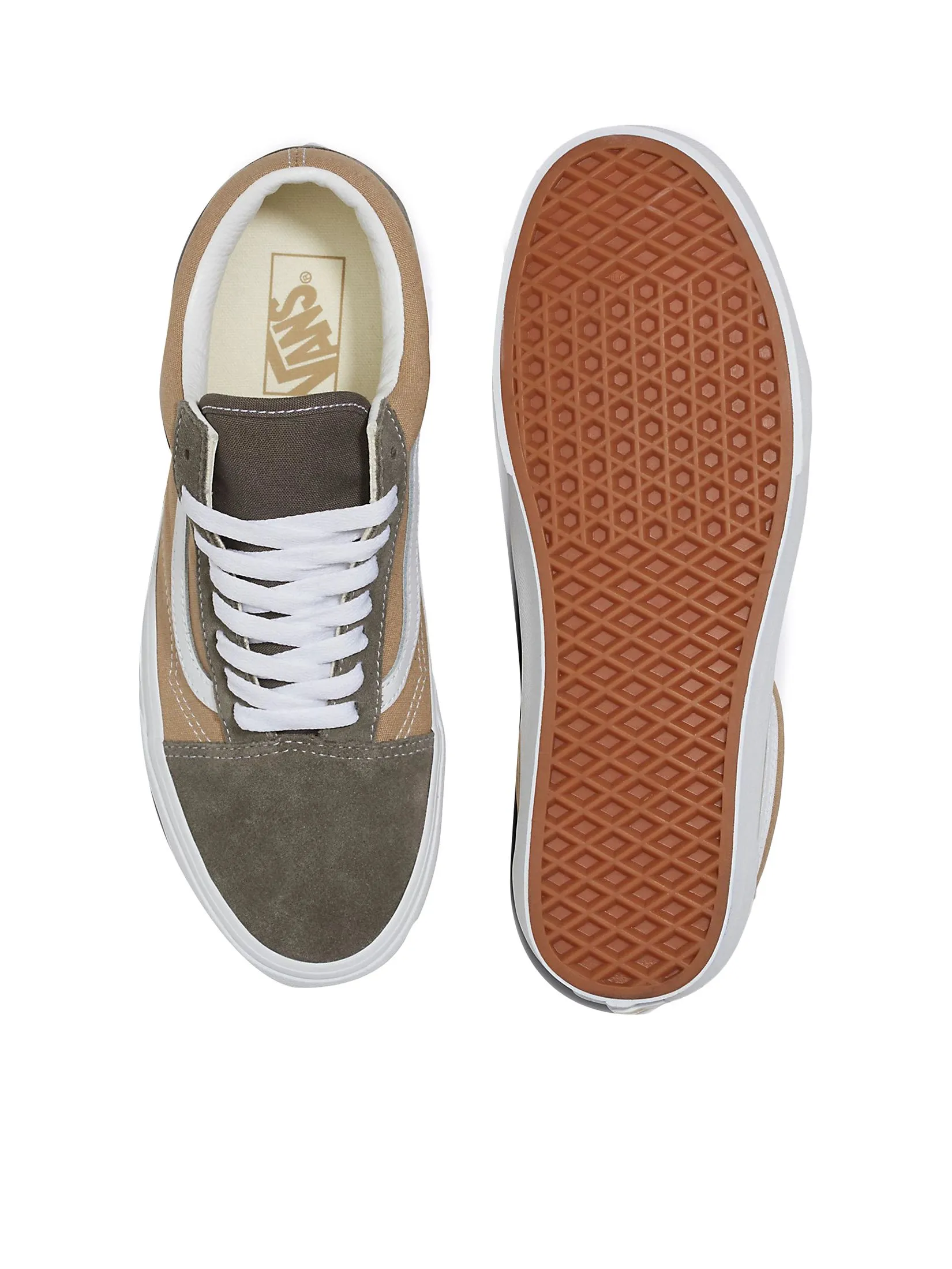 VANS Unisex Sneakers Old Skool-Canvas/Suede Block Brown VANS Unisex Sneakers Old Skool-Canvas/Suede Block Brown