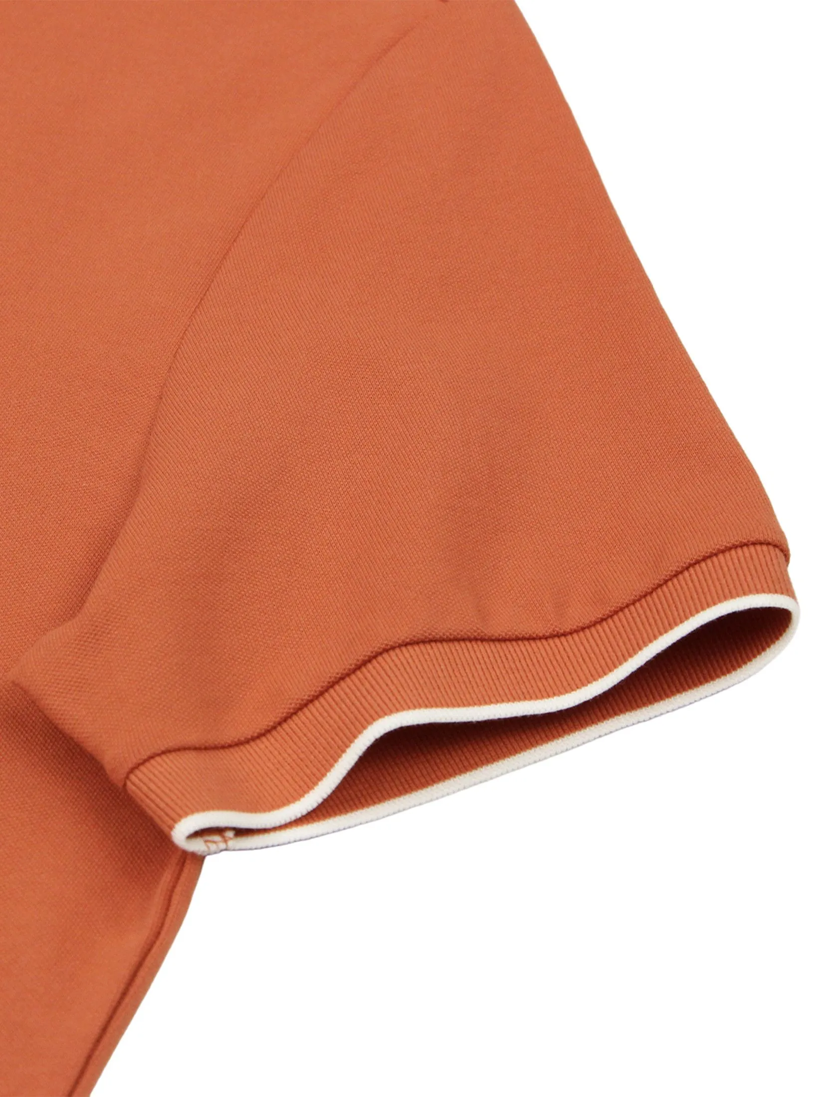 GIORDANO Men's Slim Cotton Lycra Polo Mango Orange GIORDANO Men's Slim Cotton Lycra Polo Mango Orange
