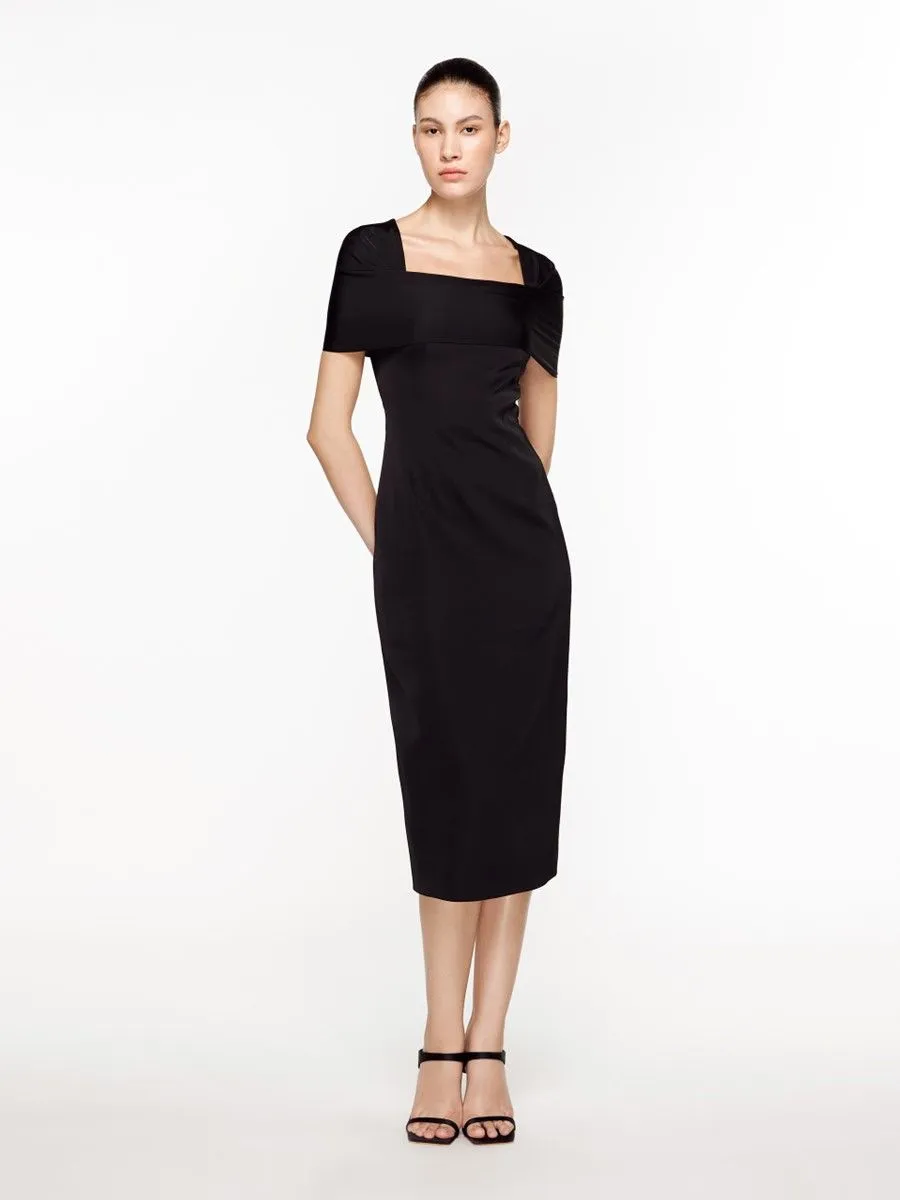 ASAVA ( SS24 )Ashlyn Draped Wrap Women Dress Black ASAVA ( SS24 )Ashlyn Draped Wrap Women Dress Black