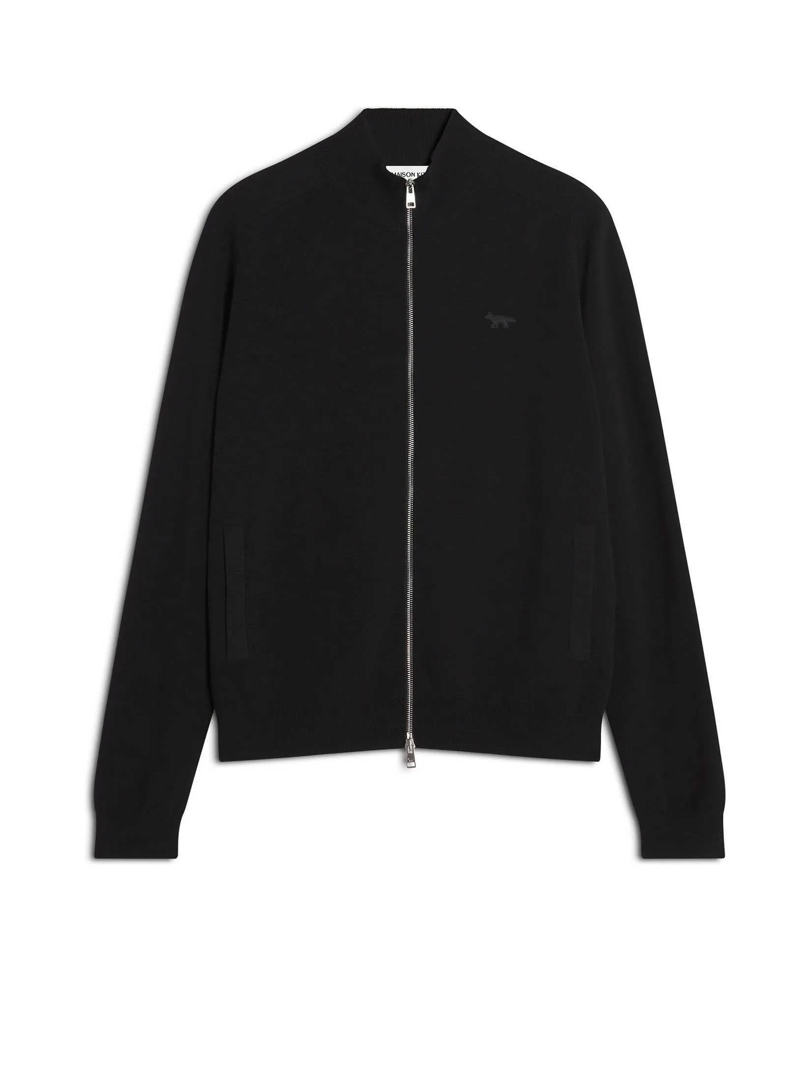 MAISON KITSUNE Men Jacket Technical Merino Wool Knitted Black MAISON KITSUNE Men Jacket Technical Merino Wool Knitted Black