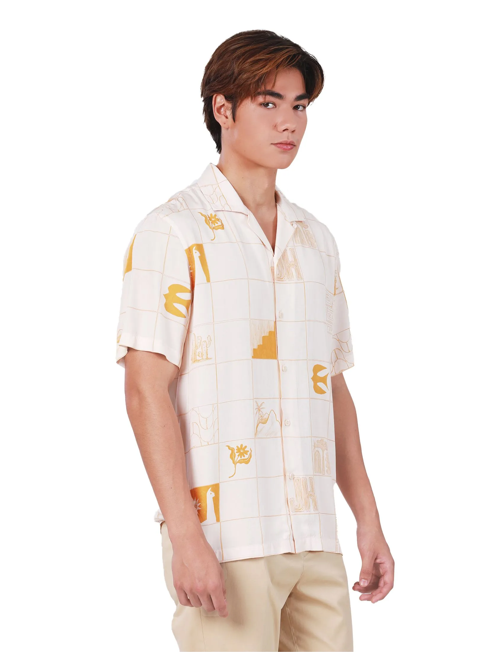 JOHN HENRY Men's Short Sleeves Hawaii Shirts (Relaxed Fit) REJUVENATE VACATION Orange JOHN HENRY Men's Short Sleeves Hawaii Shirts (Relaxed Fit) REJUVENATE VACATION Orange