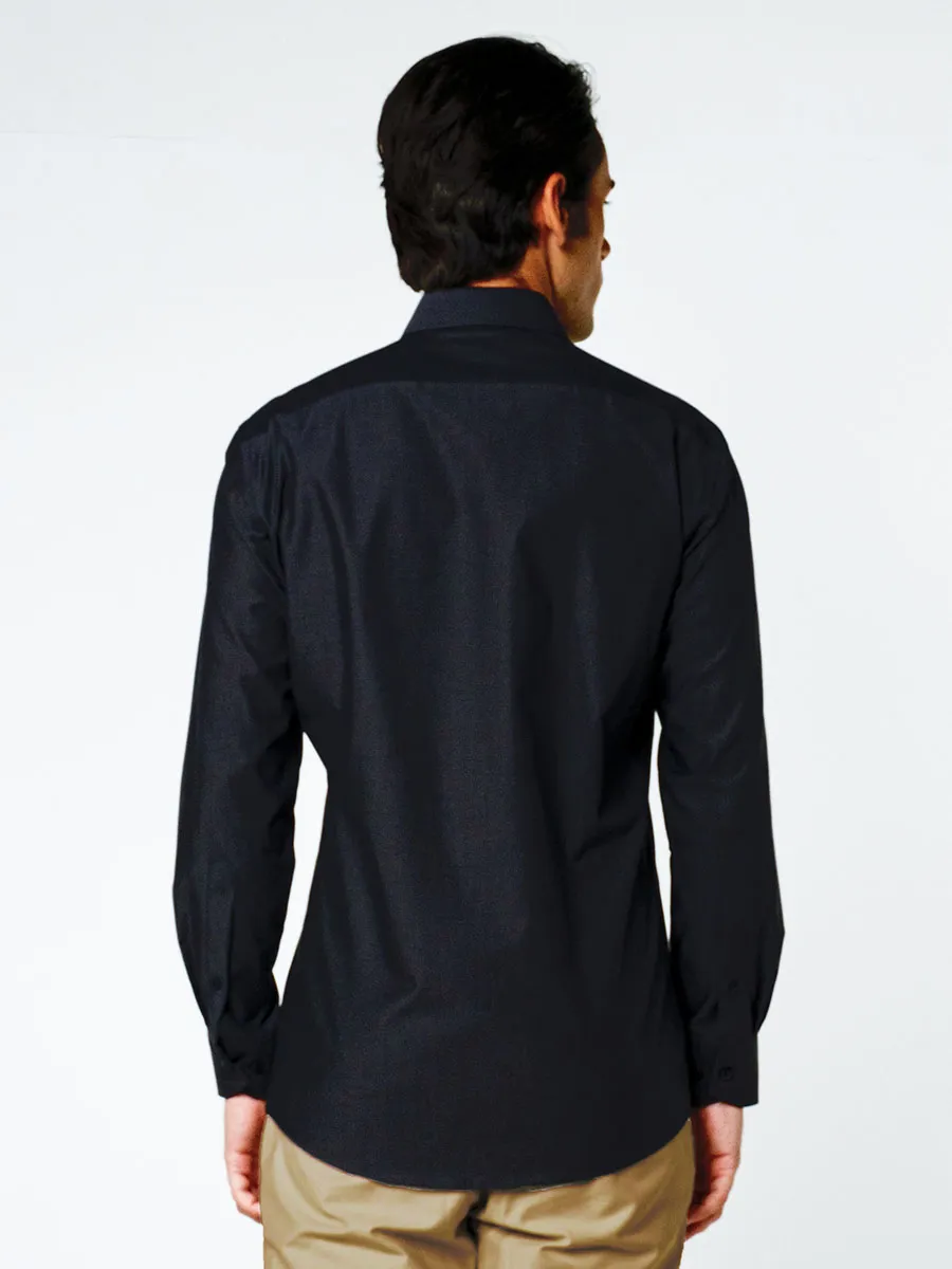 OLYMP MEN SHIRT LONG SLEEVES MODERN FIT BLACK OLYMP MEN SHIRT LONG SLEEVES MODERN FIT BLACK