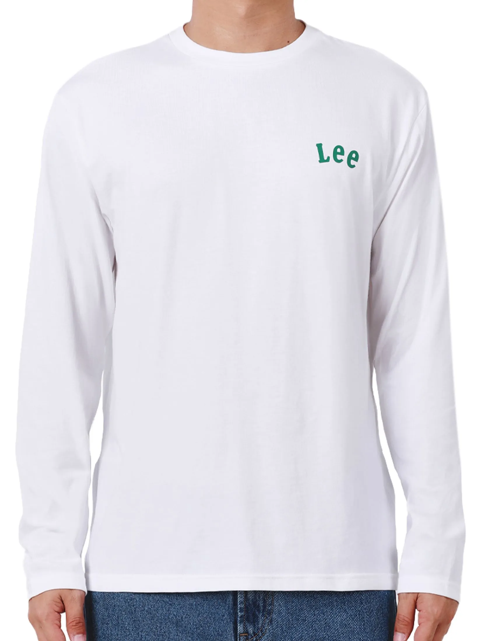 LEE Men's Tee Long Sleeve Regular Fit White LEE Men's Tee Long Sleeve Regular Fit White
