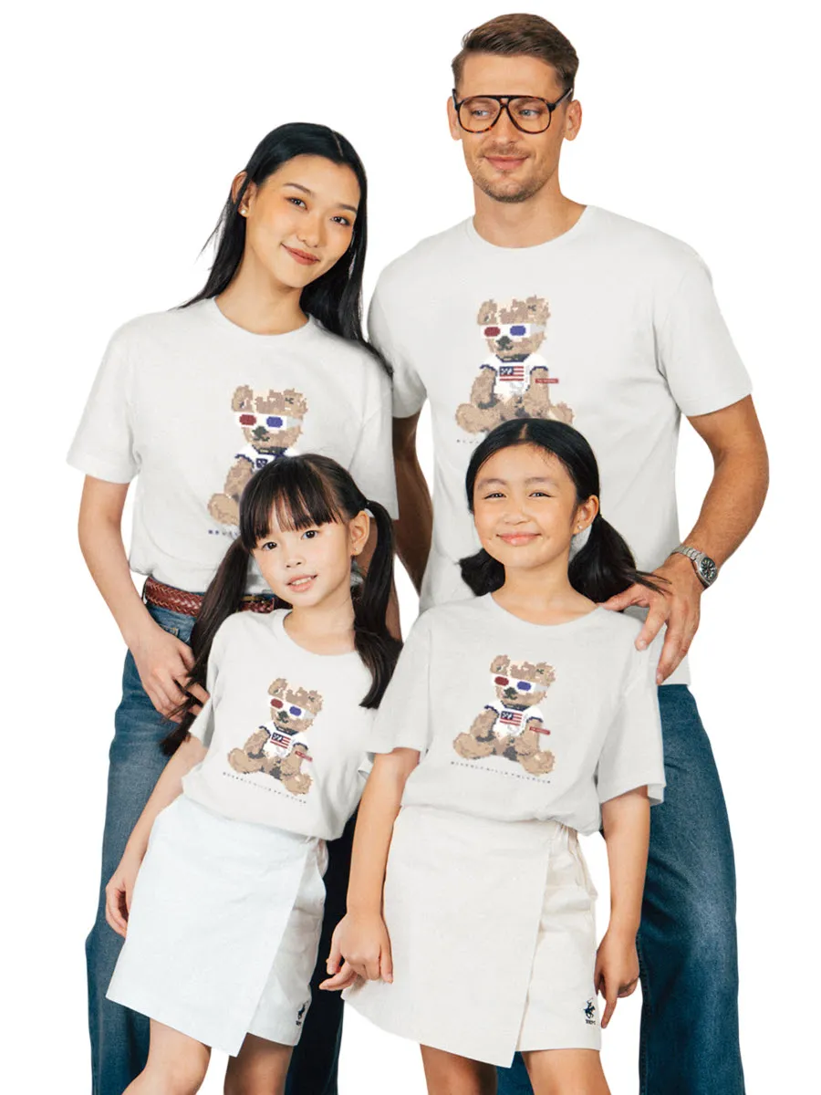 BEVERLY HILLS POLO CLUB White T-Shirt Family SET Model BNSG109