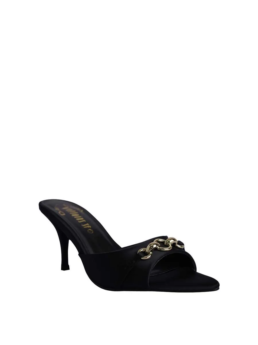 VILLAINS SF KRISTA Sandal High Heel BLACK SATIN VILLAINS SF KRISTA Sandal High Heel BLACK SATIN