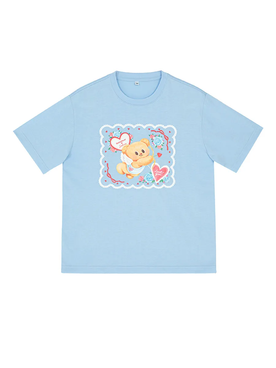 SABINA Butterbear x Sabina Unisex T-shirt - Light Blue SABINA Butterbear x Sabina Unisex T-shirt - Light Blue