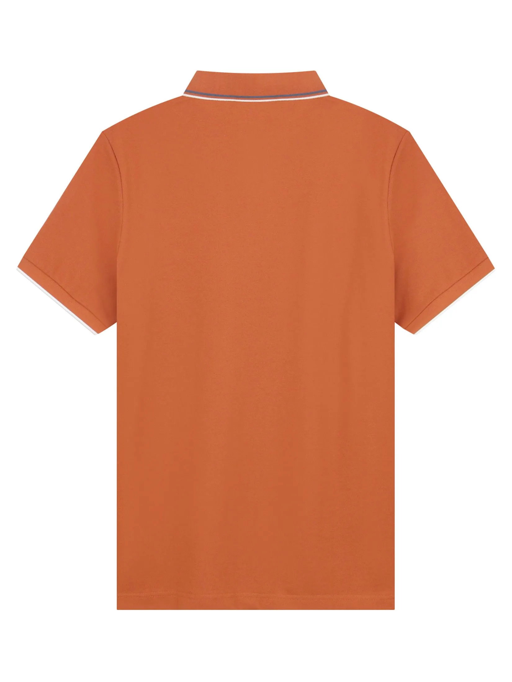 GIORDANO Men's Slim Cotton Lycra Polo Mango Orange GIORDANO Men's Slim Cotton Lycra Polo Mango Orange