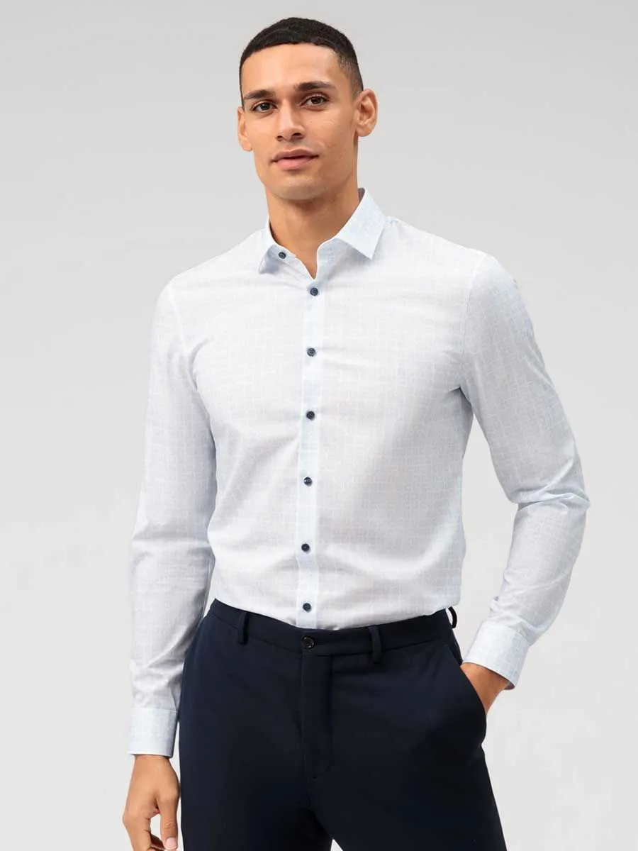 OLYMP MEN SHIRT LONG SLEEVES BUSINESS SHIRT SUPER SLIM  FIT EASY IRON  BLUE