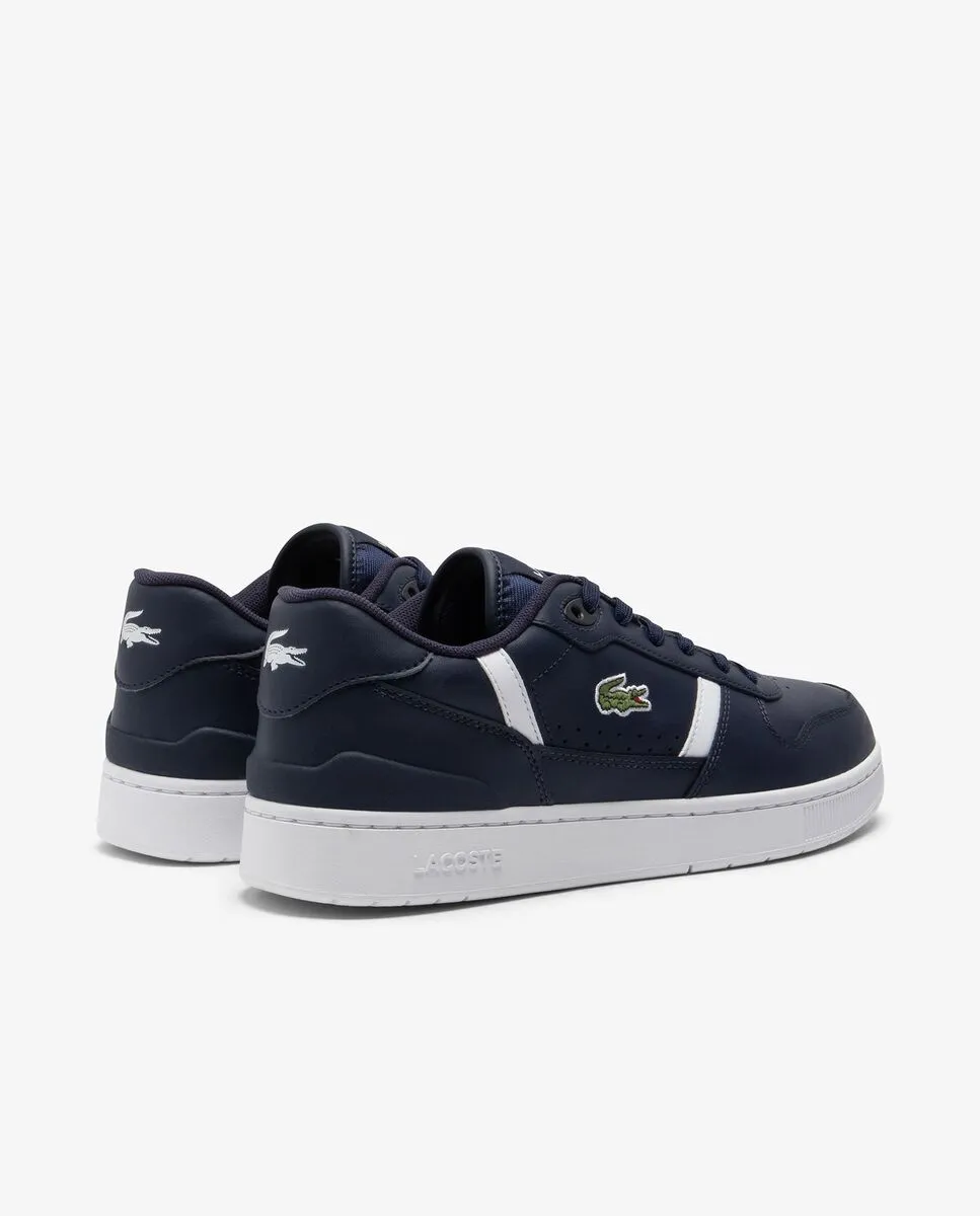 LACOSTE Men’s T-Clip Set Leather Sneakers Blue LACOSTE Men’s T-Clip Set Leather Sneakers Blue